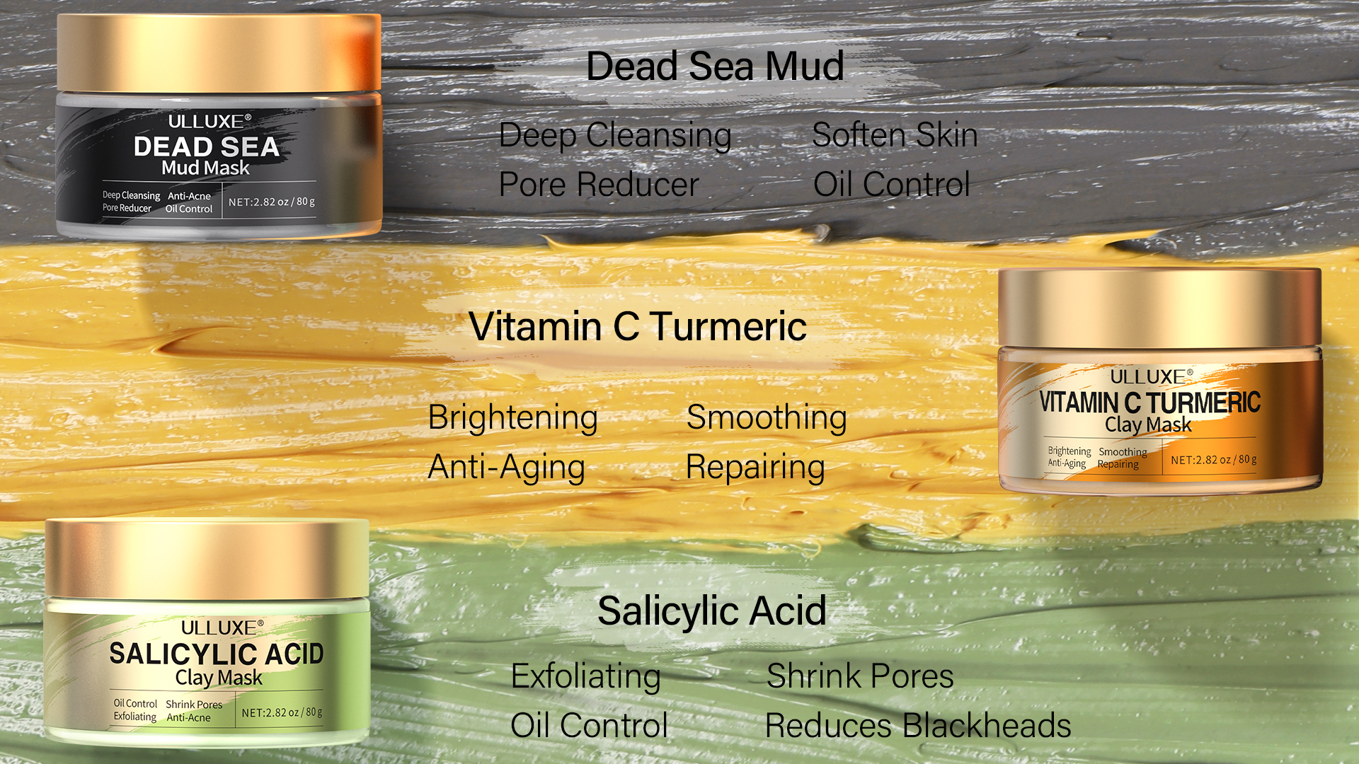 Amazon.com : Facial Clay Mask Set - Vitamin C Turmeric Face Mask