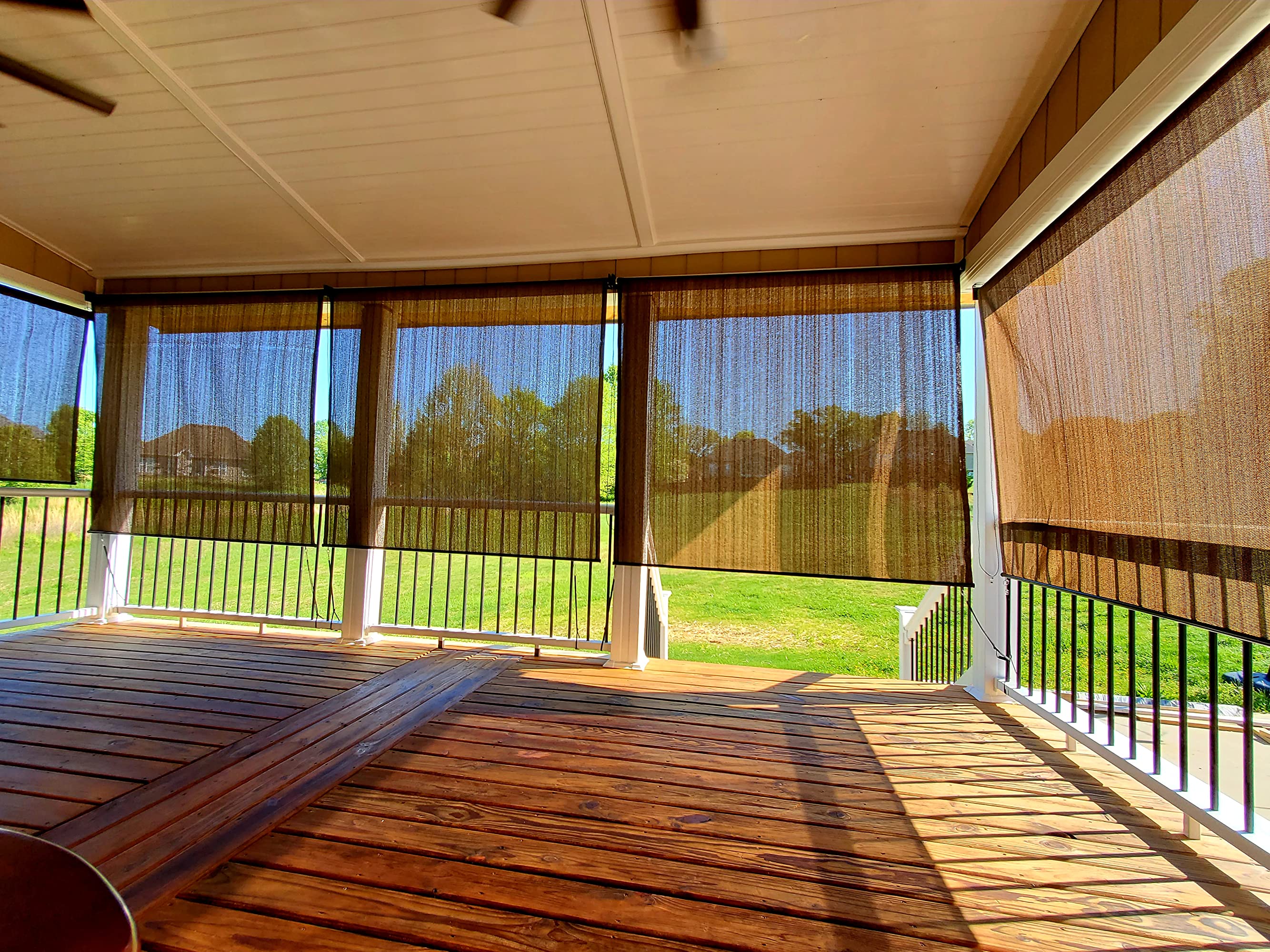 Amazon.com : VICLLAX Outdoor Roller Shade Fabric for Porch Gazebo