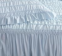 Vista 5 de Shabby Chic® - Colcha tamaño King, ropa de cama de algodón suave con fundas a juego, decoración del hogar bellamente drapeada para todas