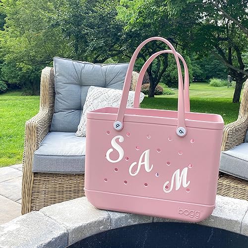 Miniatura 2 de 3PCS Letter Charms Compatible with Bogg Bags,2.75 in Large Size Bag Inserts Accessories Decorative Charm for Beach Bag (White, G)