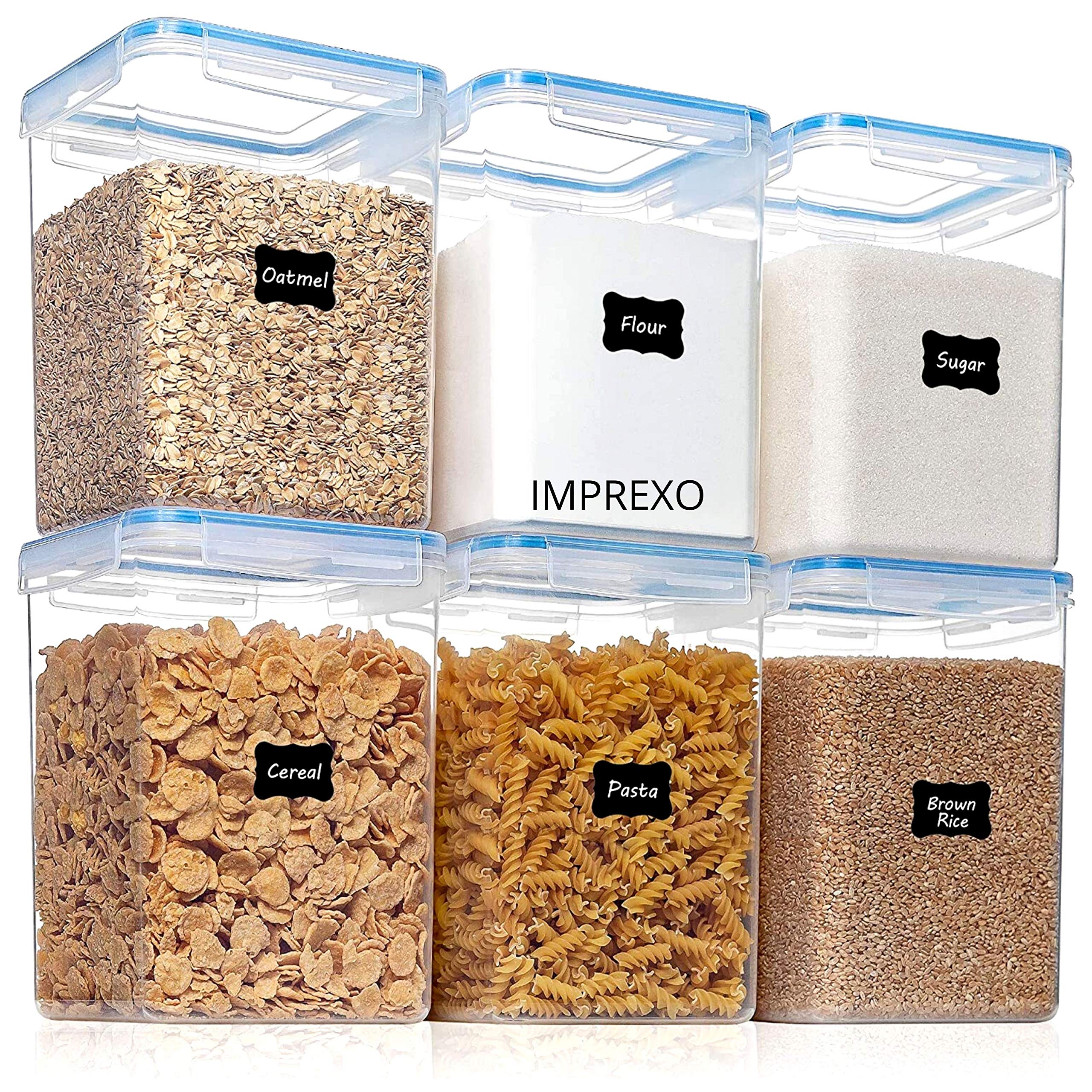 Airtight Plastic Containers For Kitchen Storage Containers For Kitchen Airtight Kitchen Containers (Pack Of 6, 2900 Ml),Clear