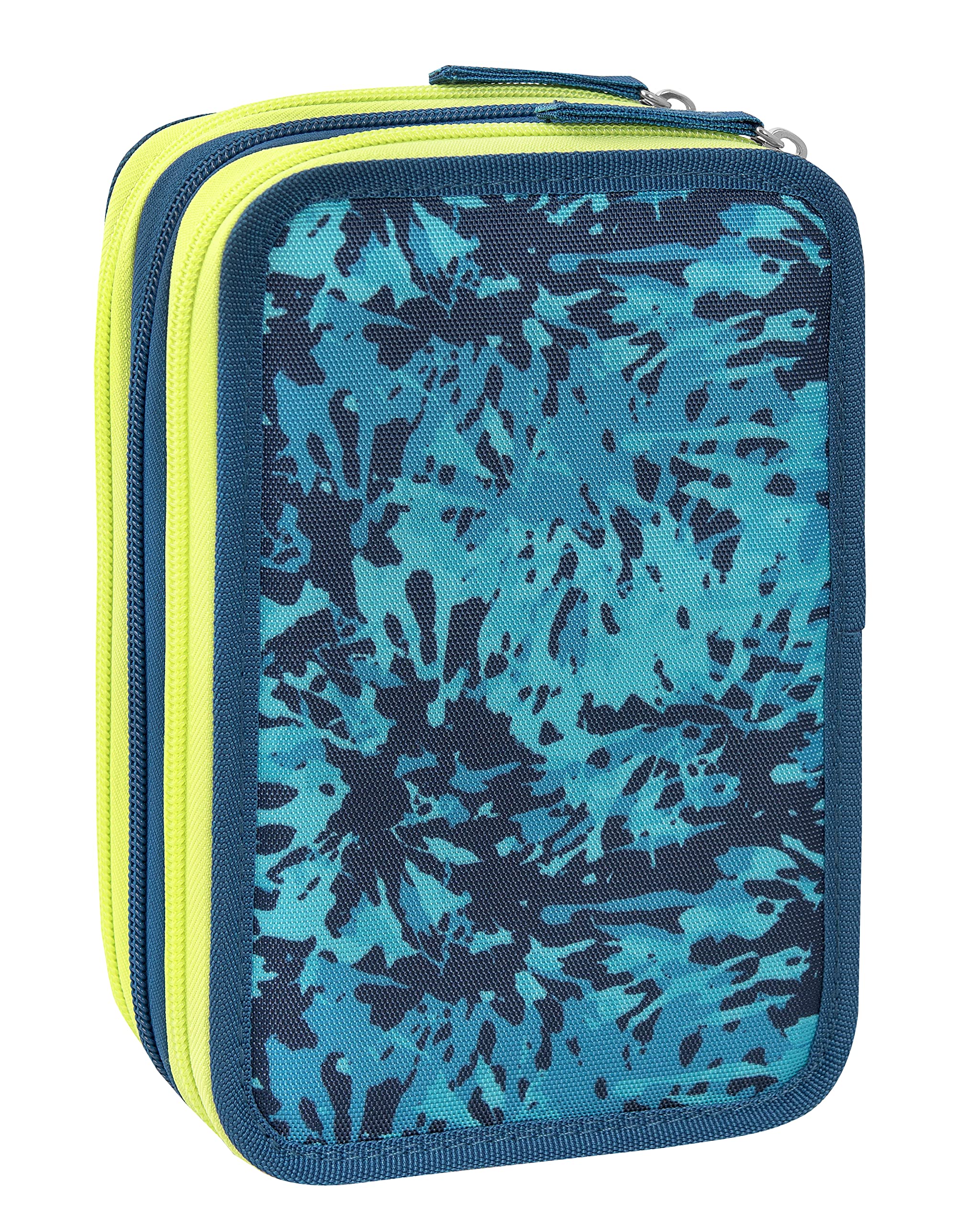 WWF - Astuccio Scuola Ufficiale WWF, Astuccio 3 Scomparti Bambino e Bambina con Set Cancelleria, Penna Cancellabile Blu Frixion e Pratica Chiusura a Zip