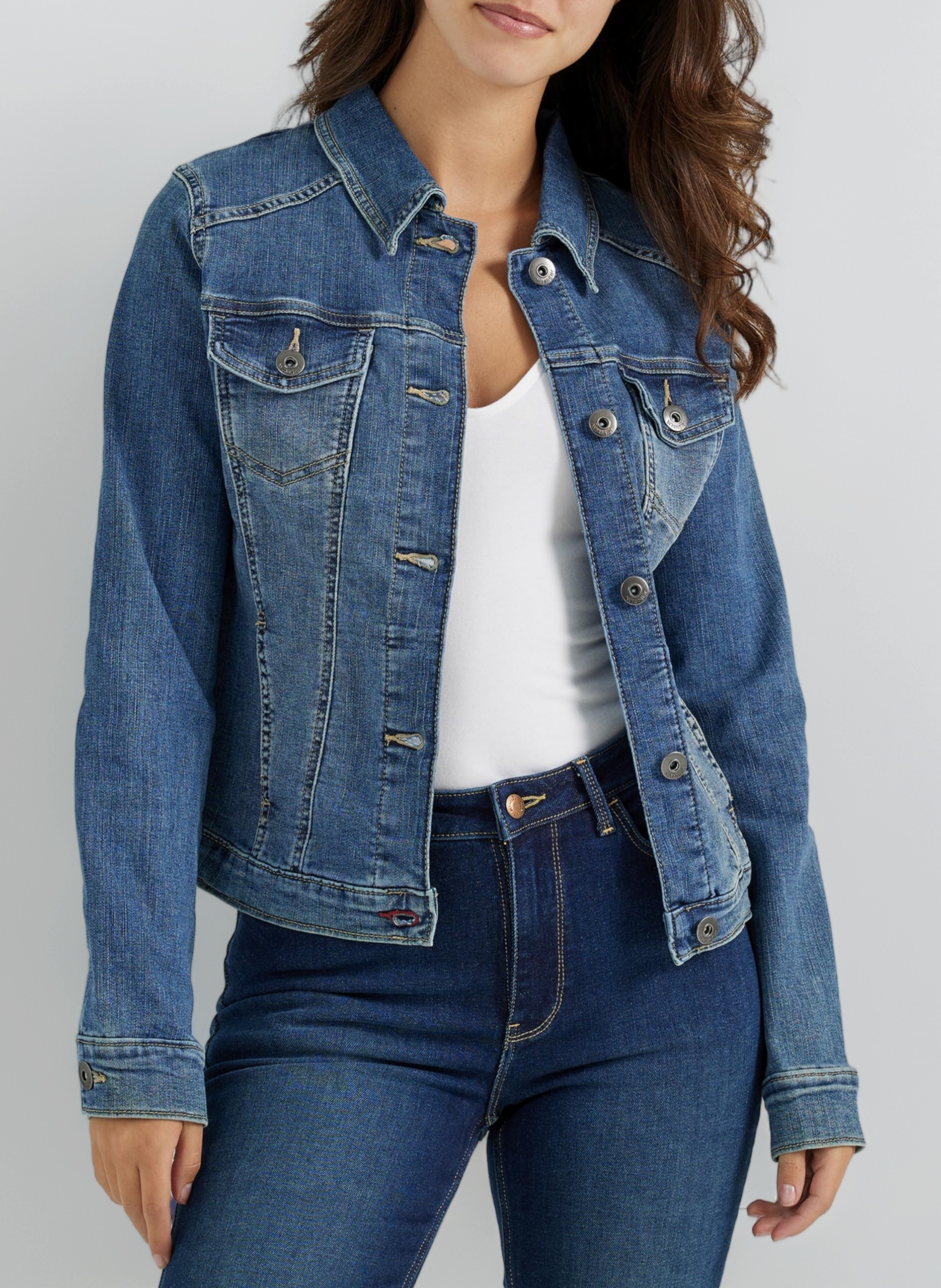 Wrangler Authentics Women's Stretch Denim Jacket Denim Jacket