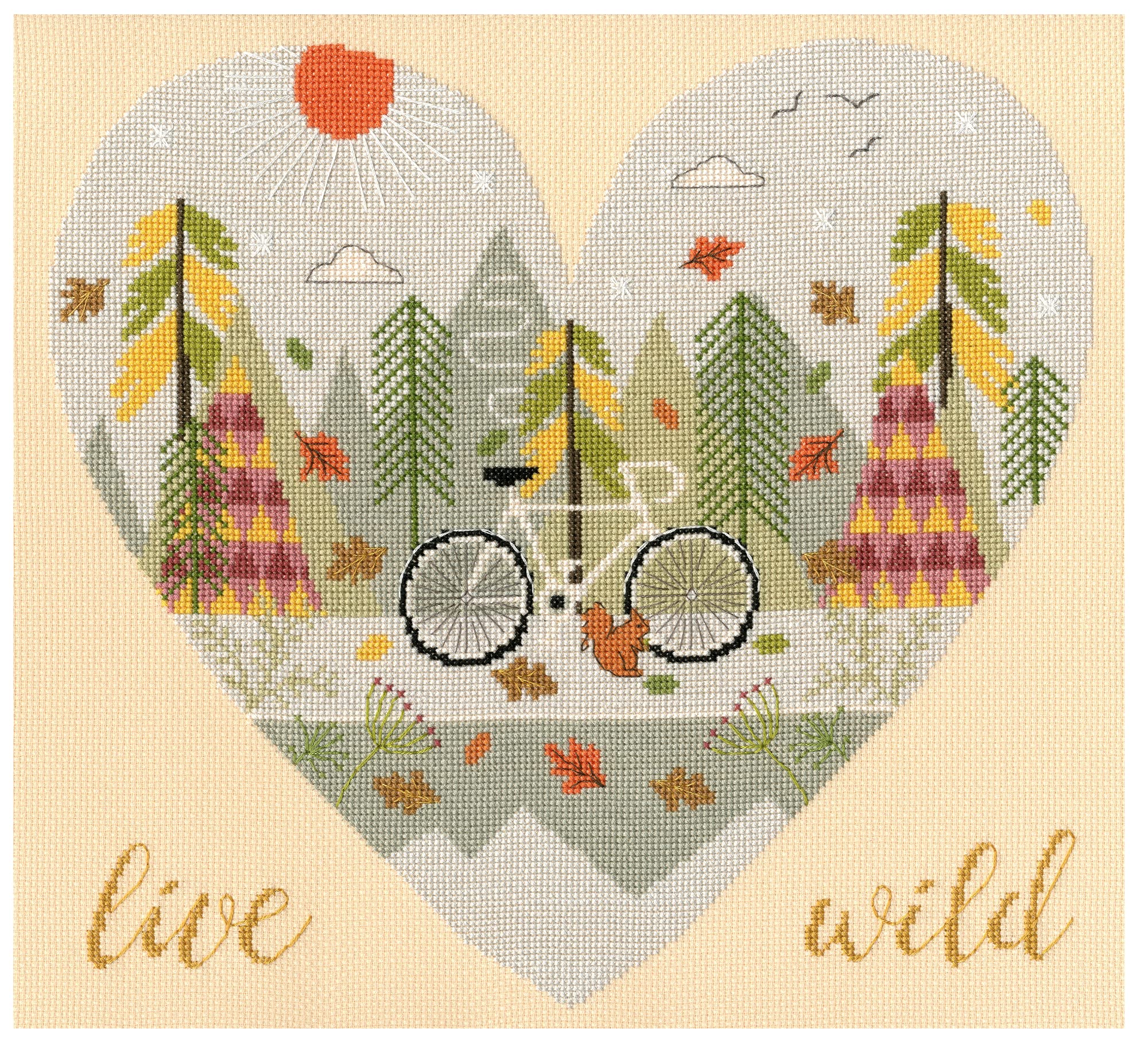 Bothy Threads Kreuzstich Set Wild at Heart: Wildleben