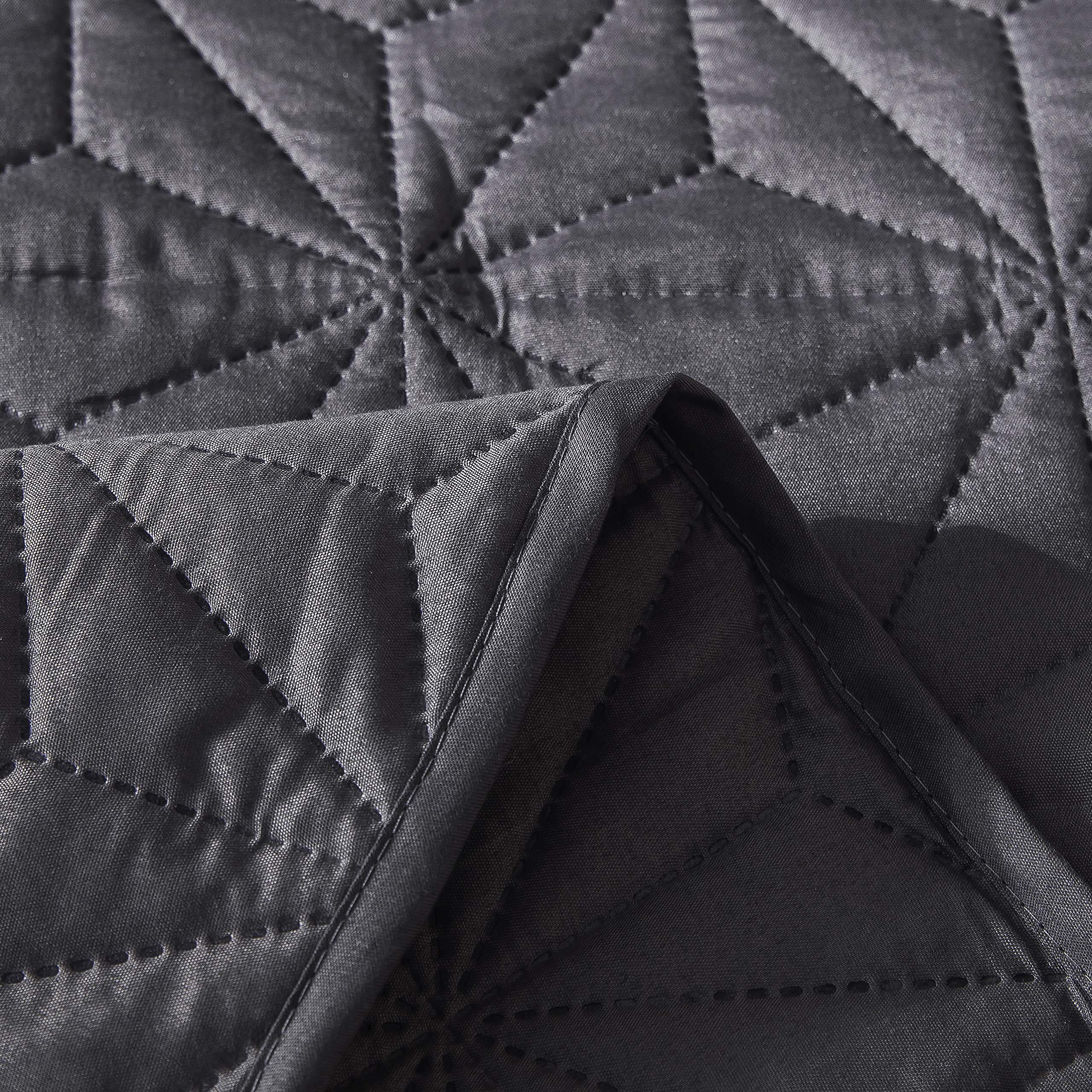 Whale Flotilla 3-Piece King Size Quilt Set/Bedspreads/Coverlets for All Season, Star Pattern Bedding Set with 2 Pillow Shams, Soft and Lightweight, Grey