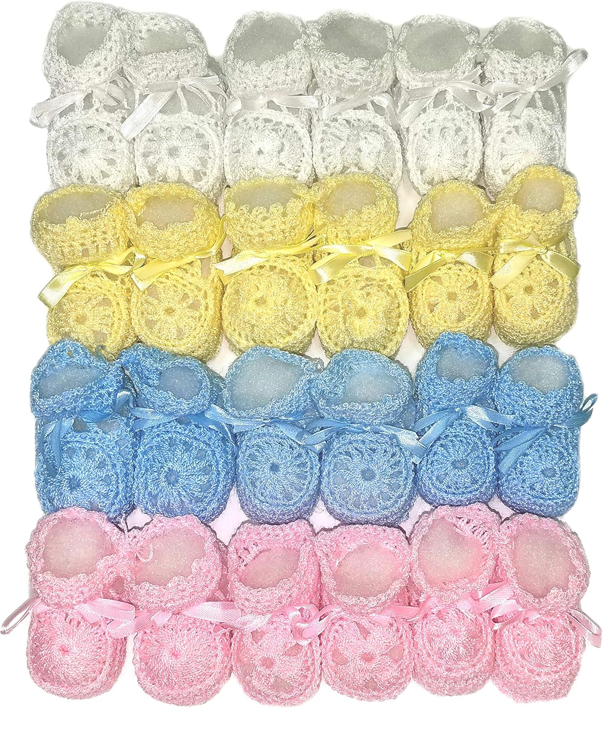 Abelito Newborn Baby Boy Girl Hand Crochet Booties Abelito Newborn Baby Boy Girl Hand Crochet Booties