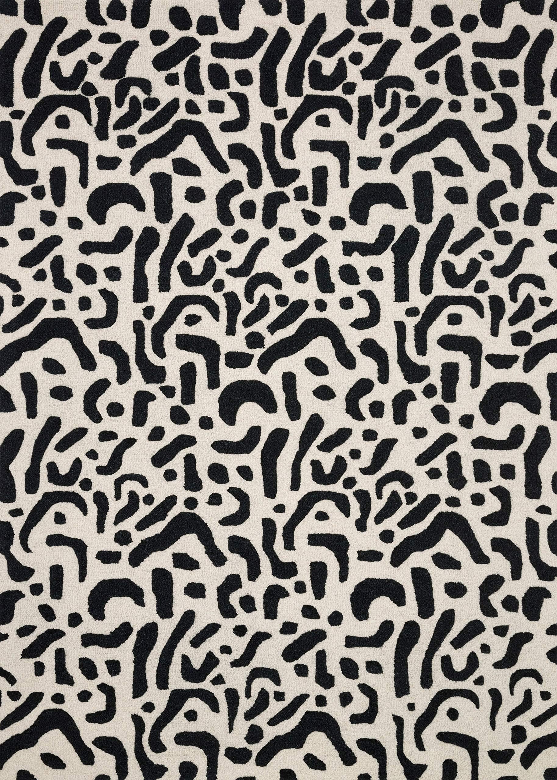 Now House by Jonathan Adler Area Rug, 9'-0" x 12'-0", Ivory/Black