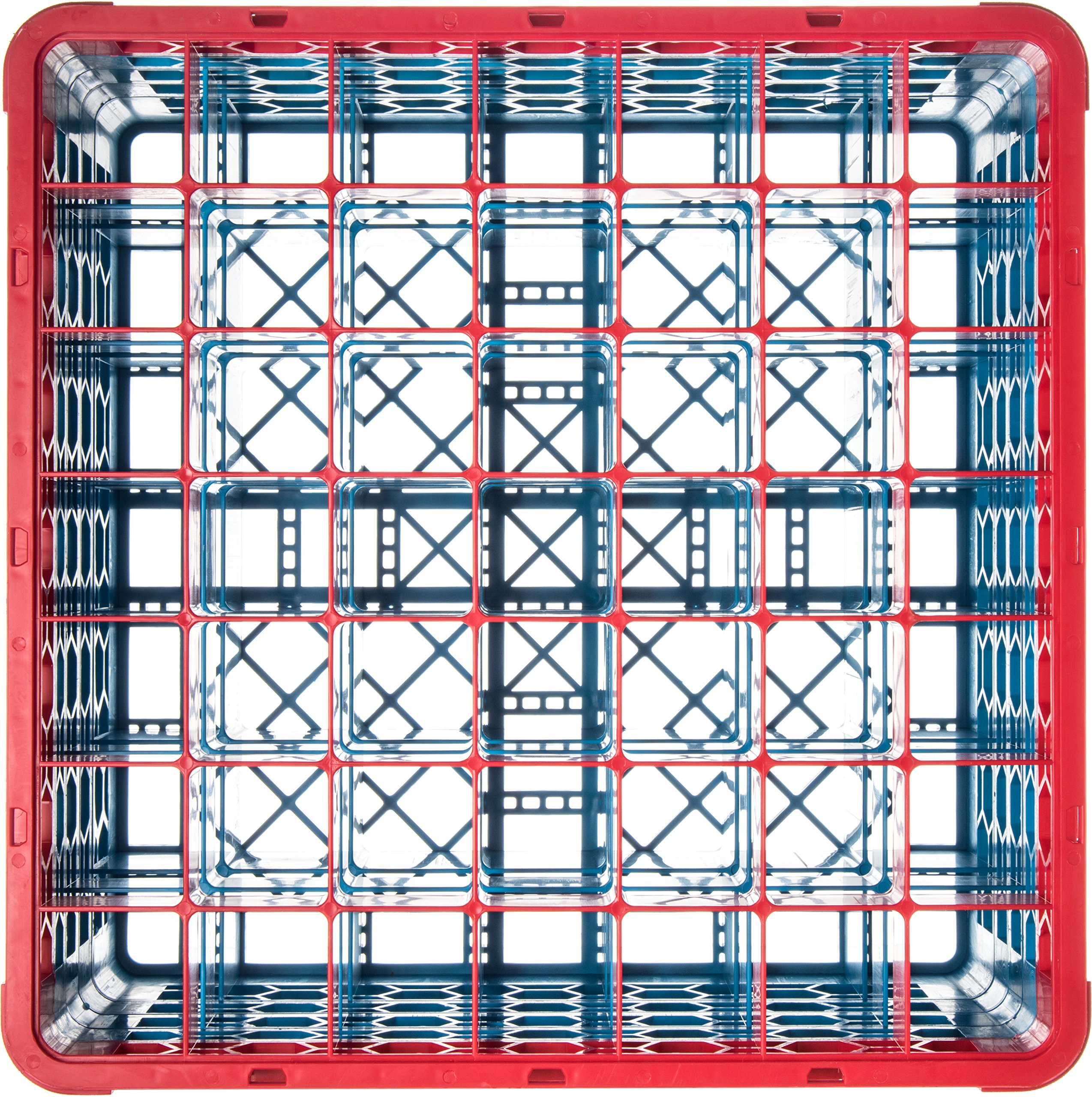 CFS RG49-4C410 OptiClean 49 Compartment Glass Rack with 4 Extenders, 10.3