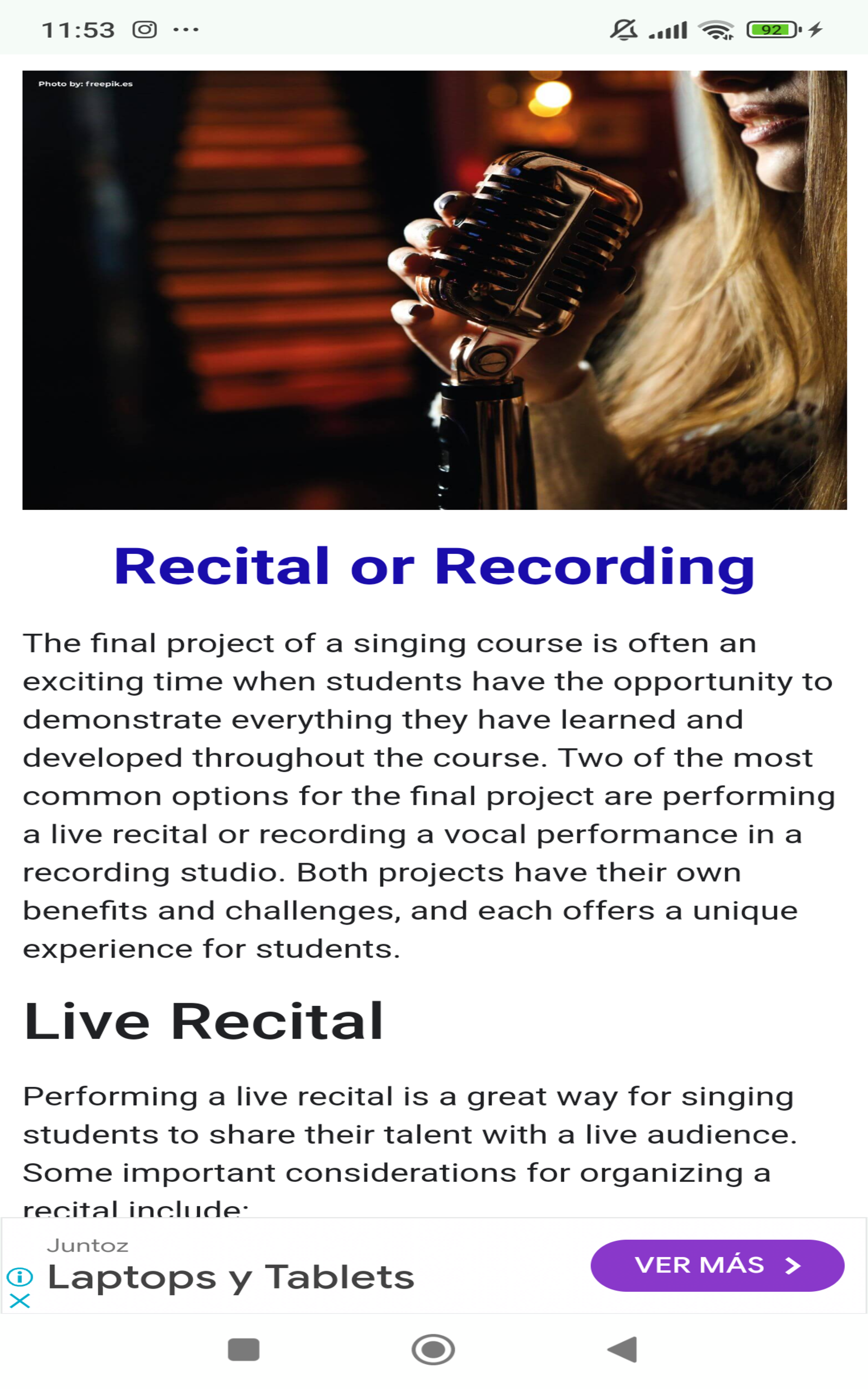 Free Singing Course - App on Amazon Appstore
