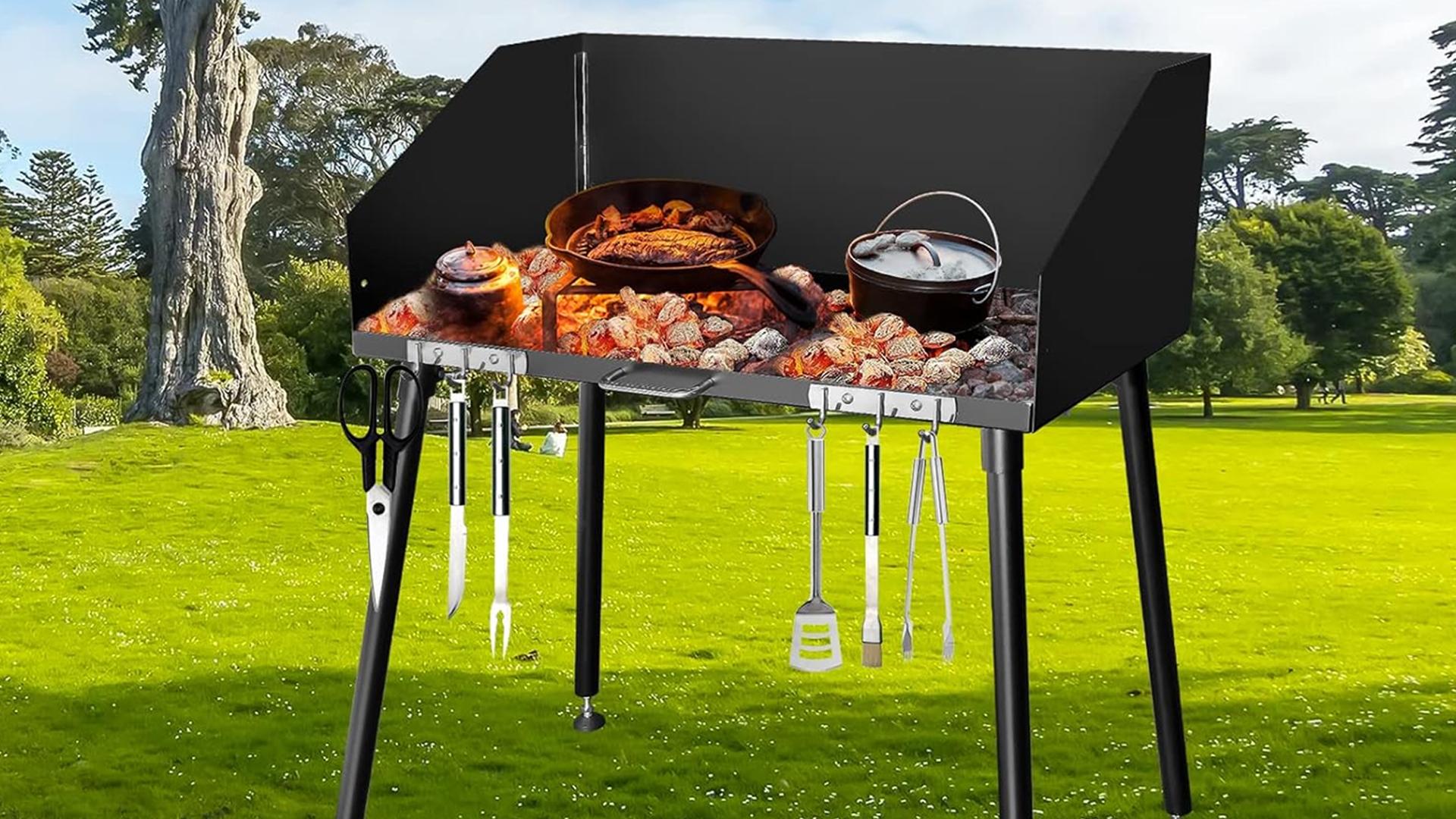 Amazon.com: Migoda Carbon Steel Camp Cooking Table,30x16 Inch
