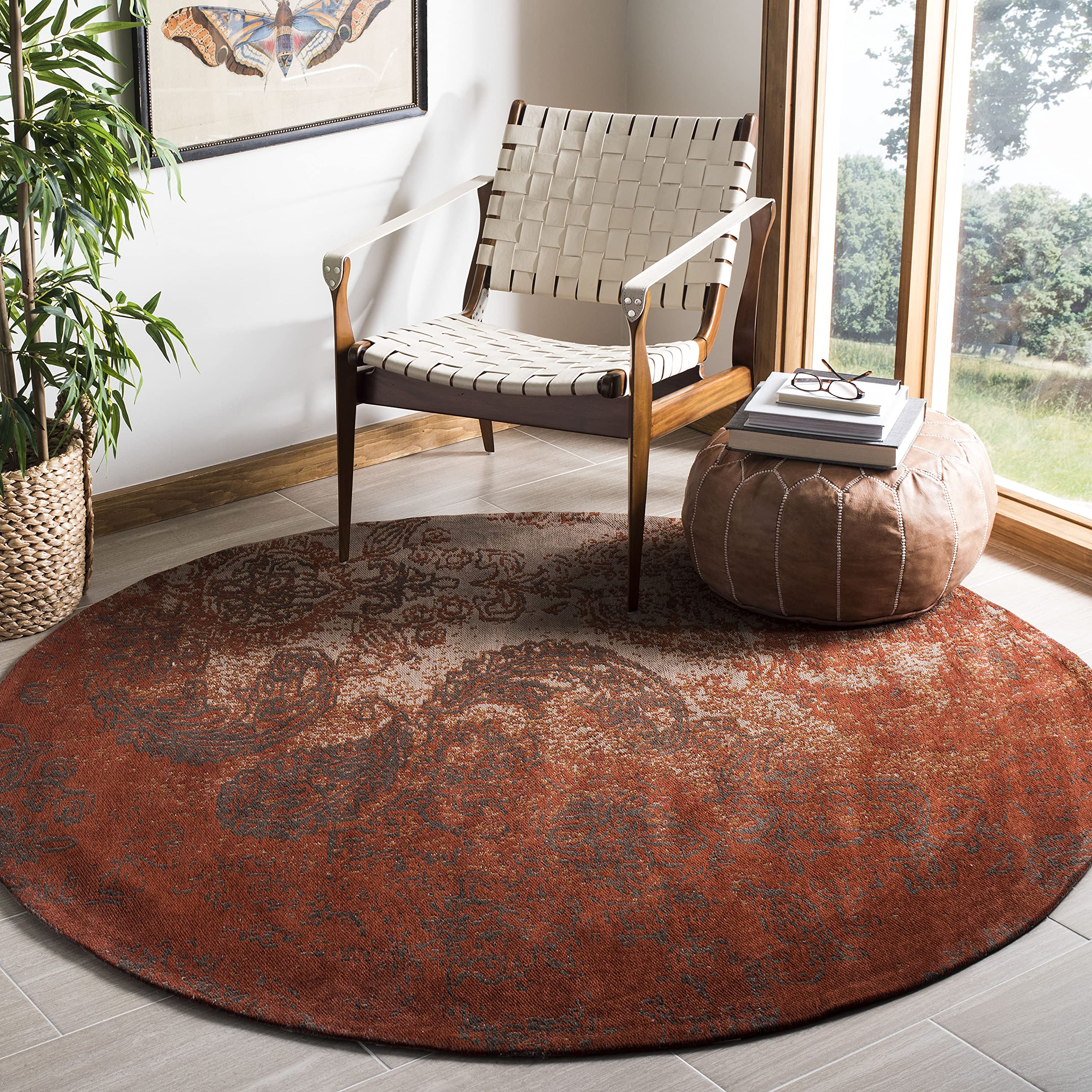 ＊BJKさま専用 Vintage rug 22 ＊ Safavieh Classic Vintage Collection CLV222A Rust and Brown Round