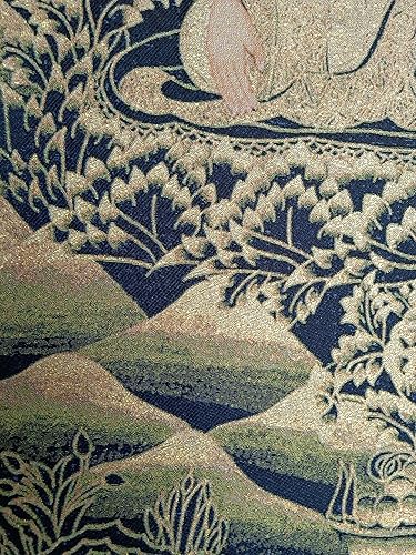 Miniatura 5 de Bordado de seda tibetano Thangka Budista Medicina Budista Buda Tangka para Yoga Budismo Colgante de pared para decoración del hogar Tapiz Meditación