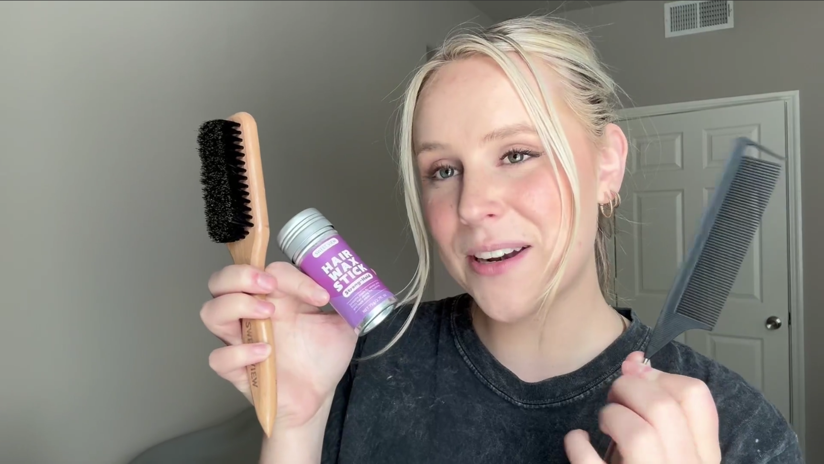 Amazon.com: SWEET VIEW Hair Wax Stick & Slick Back Hair Brush for