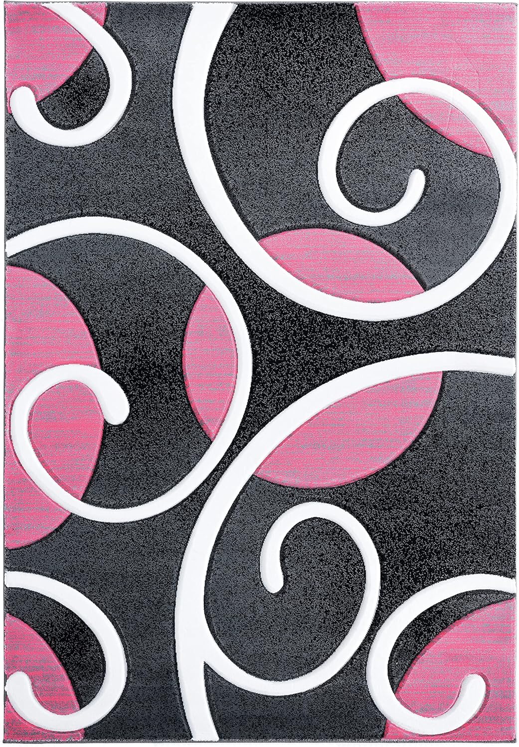 Bristol Riley Pink Rectangular Synthetic Area Rug 3 x 4