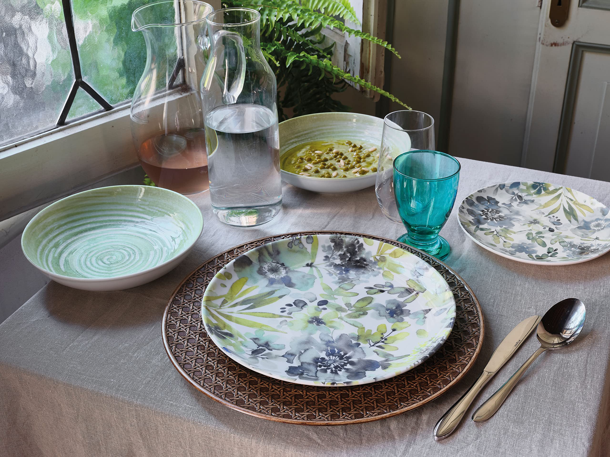 Image secondaire de Service de vaisselle Ofelia pour 6 personnes en porcelaine florale