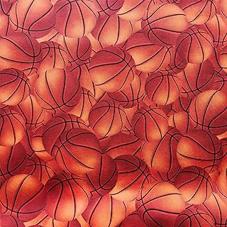 High-Quality Basketball Themed Quilting Fabric (Sold by the Yard)