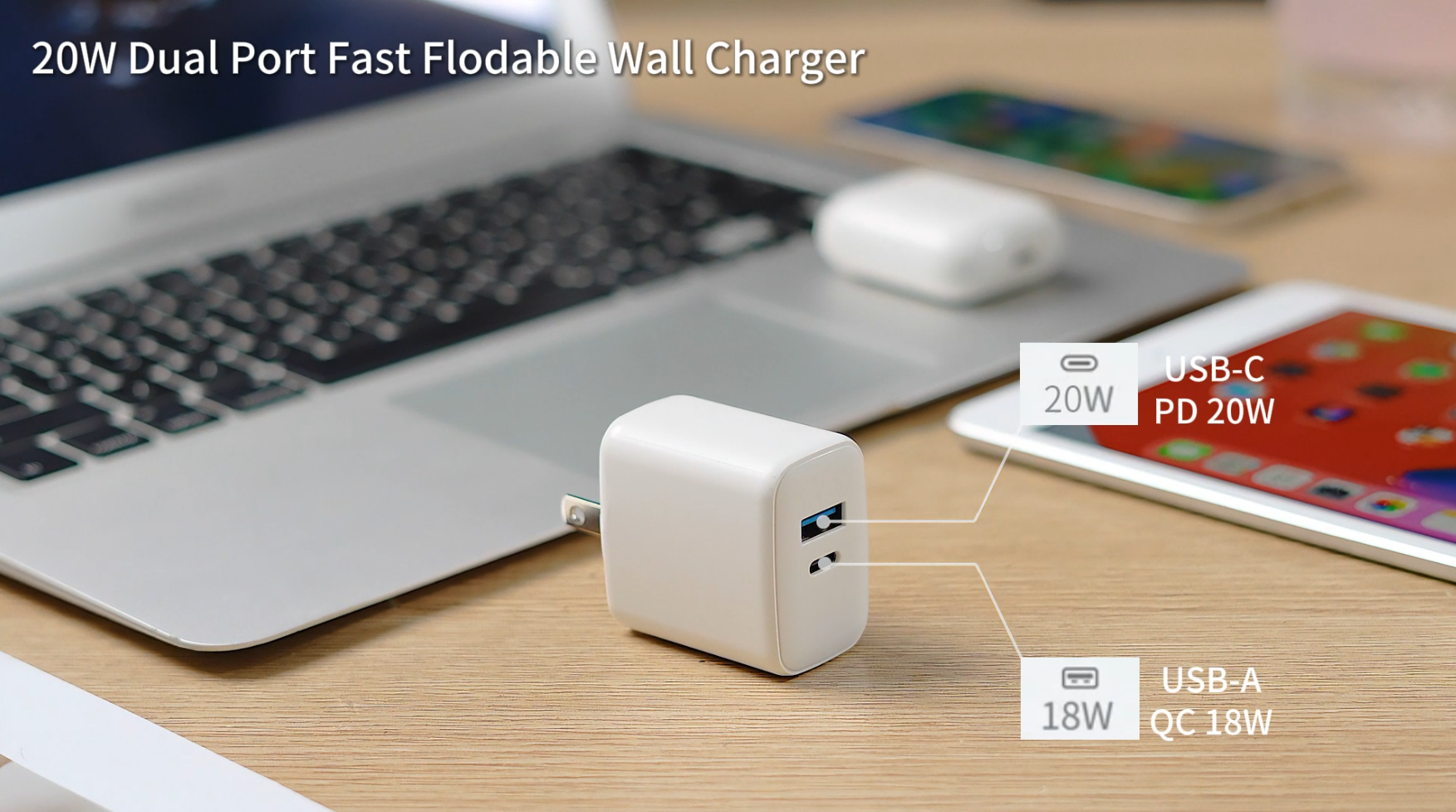 Apple USB-C Power Adapter 9個セット Amazon.com: 20W Dual Port Fast Charger for iPad 9th 8th 7th 6th