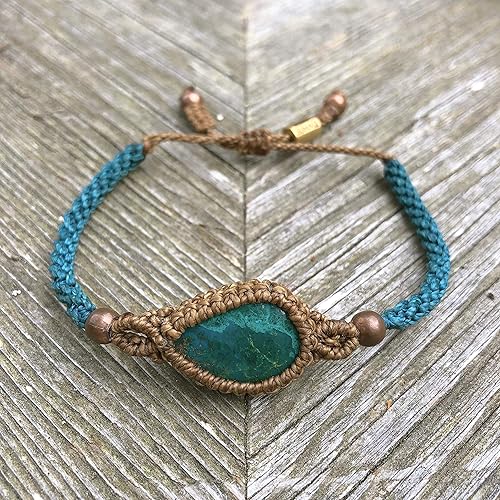 Miniatura 2 de Rumi Sumaq Pulseras de Cuerda con Piedras Preciosas - Labradorita, Sodalita, Lapislázuli, Cuarzo, Ópalo Peruano y Más  Pulsera Tejida Ajustable con