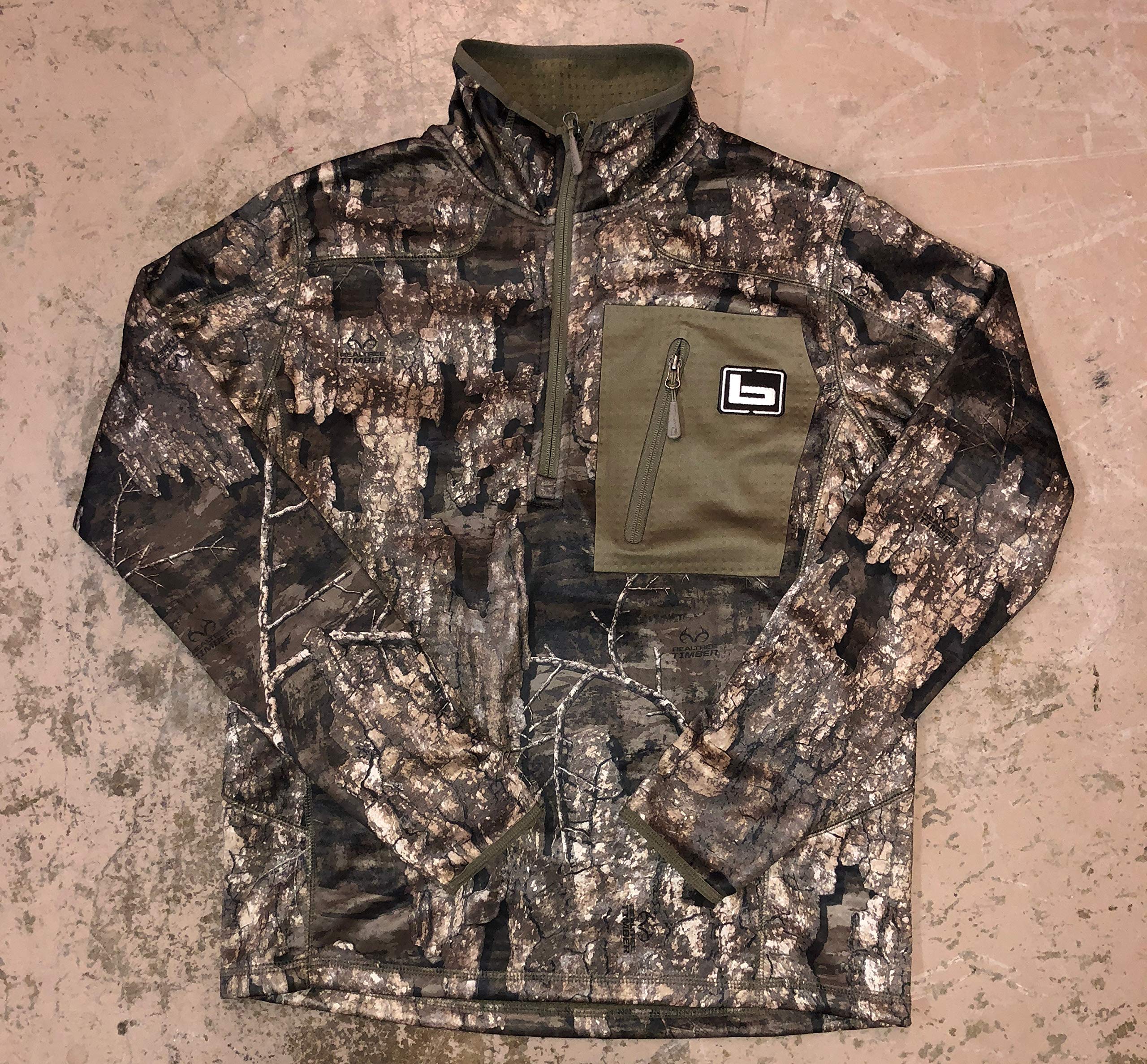 banded quarter zip mid layer pullover