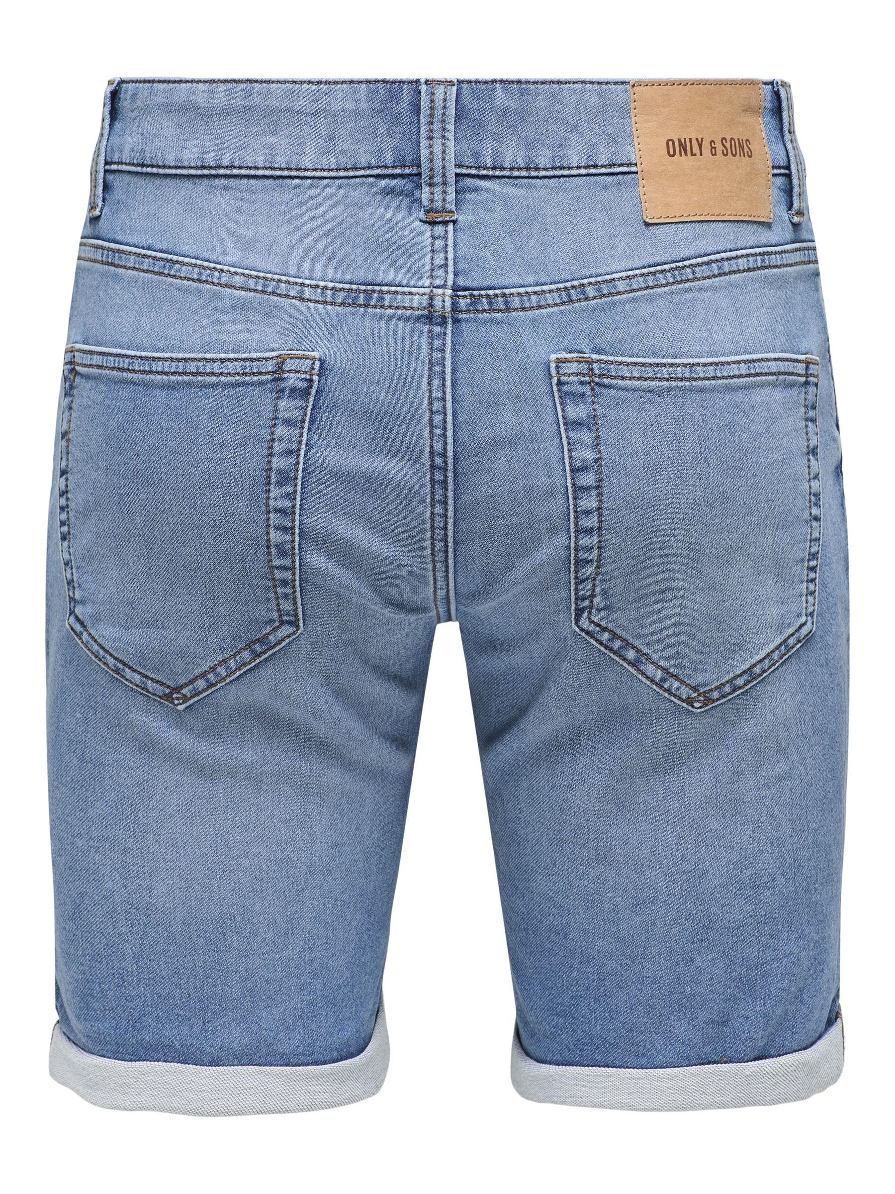 Hombres O&S Pantalones Cortos de Mezclilla Capri 3/4 Pantalones Bermudas Pantalones de Verano Pantalones Cortos de Ocio ONSPLY