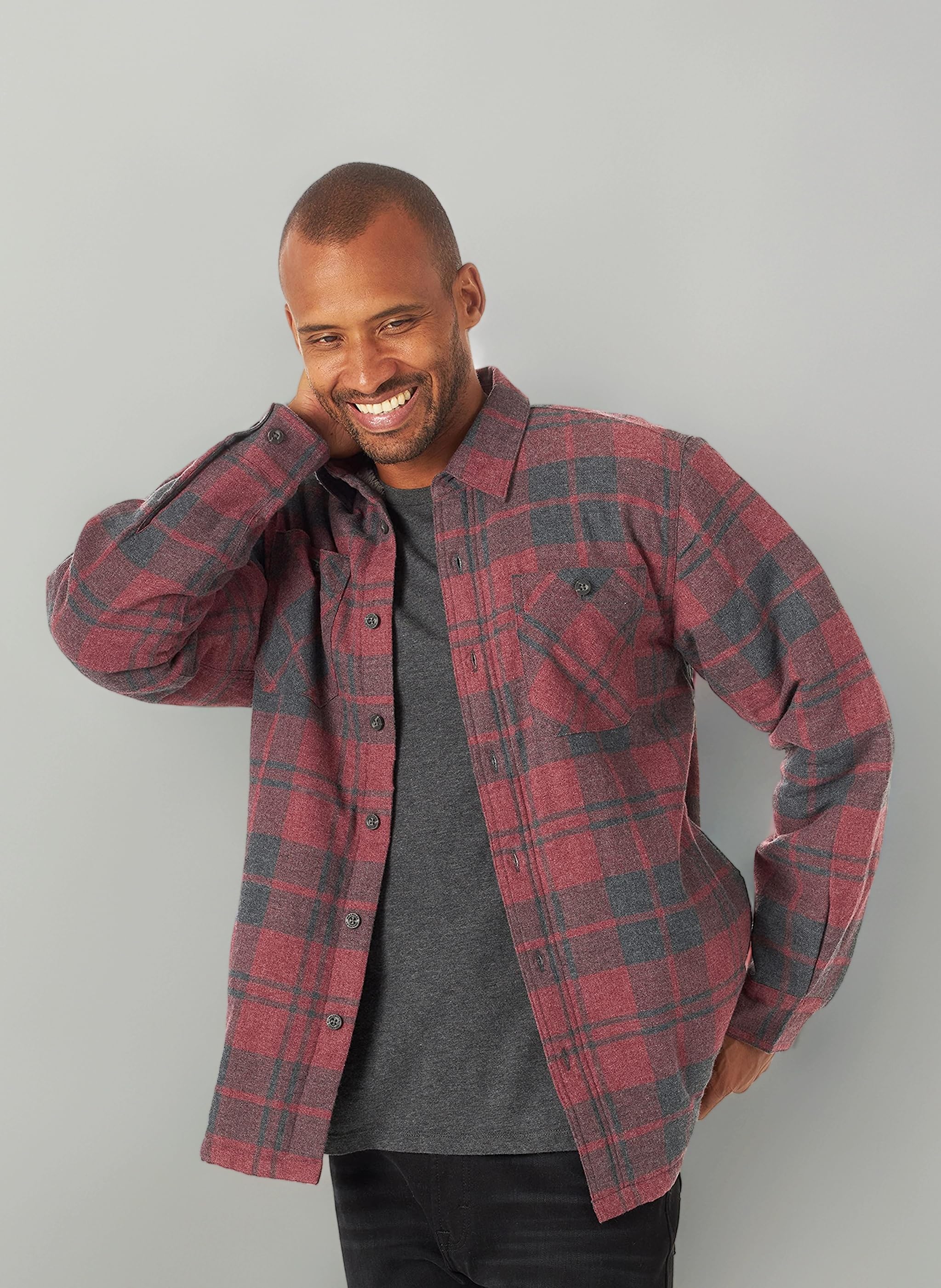Wrangler Authentics Men's Long Sleeve Sherpa Lined Shirt Jacket