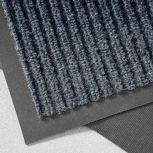 Miniatura 6 de Consolidated Plastics Brush Dry Mat fabricado en Estados Unidos, tapete comercial resistente para entradas de interiorexterior, parte trasera