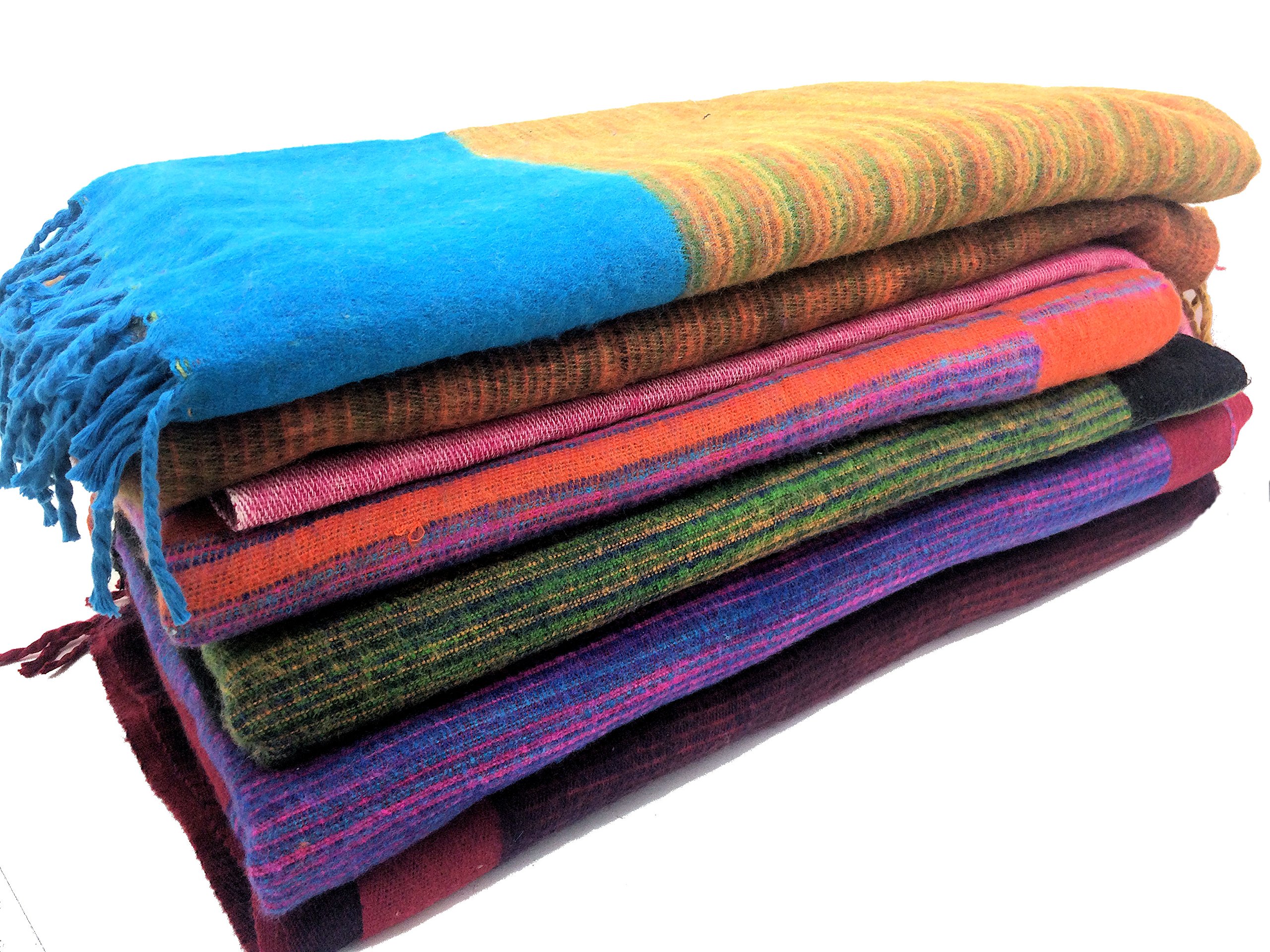 Terrapin Giacca tibetana Etnica di Lusso Yak di Lana Hippy Funky Festival Blanket n370