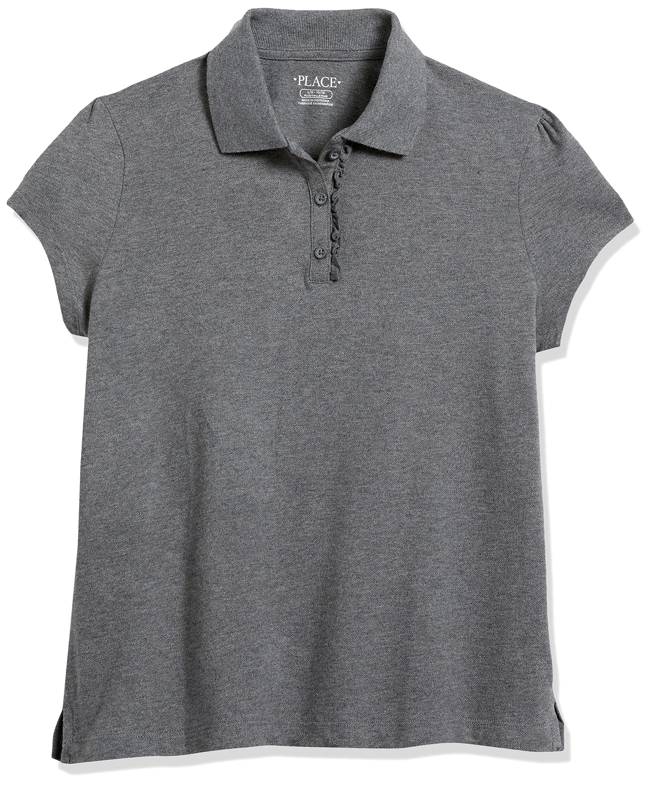 The Children's Place Girls Short Sleeve Ruffle Pique Polo