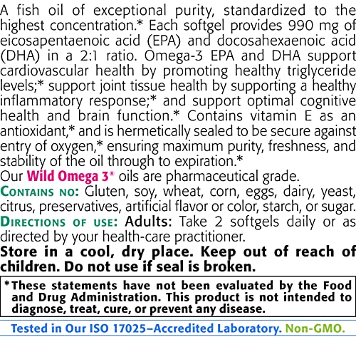 New Roots Herbal Wild Omega-3, 900Mg, Epa 600Mg Dha 330 Mg (120 Softgels) Standardized To The Highest Concentration. + Vitamin E. Supports Heart Health & Joint Health. #TOP3
