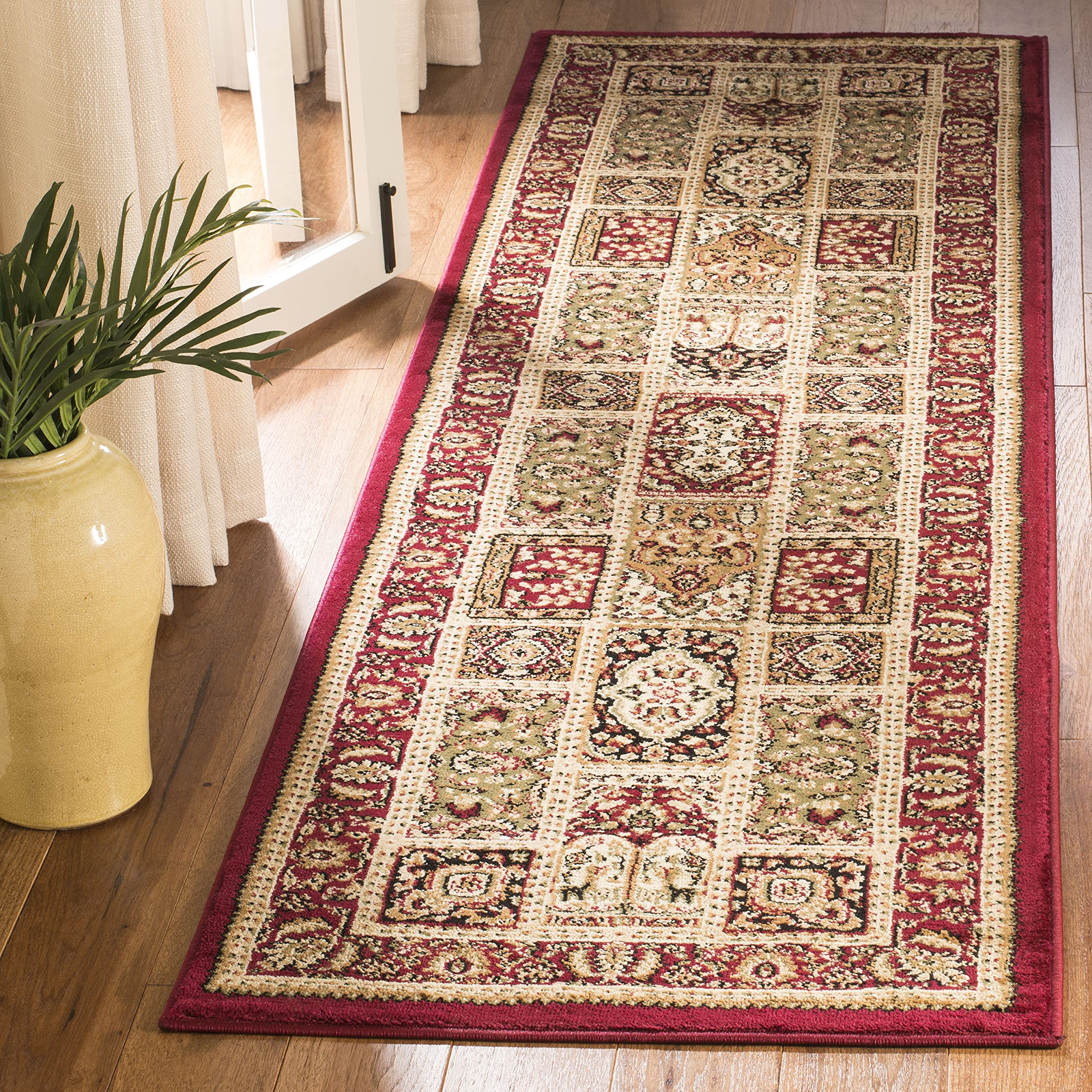 SAFAVIEH Lyndhurst Collection Runner Rug - 2'3" x 14', Multi & Red, Traditional Oriental Design, Non-Shedding & Easy Care, Ideal for High Traffic