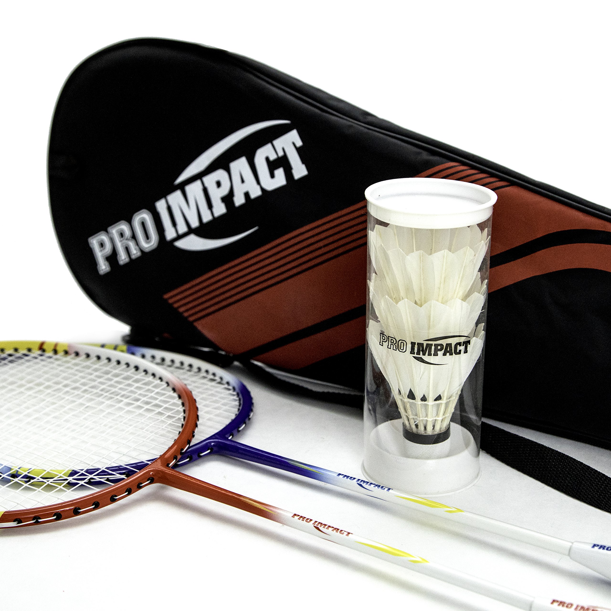 Juego de bádminton Incluye 2 Raquetas de bádminton, 3 Plumas y Funda
