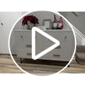 DWVO White 6-Drawer Dresser, Modern Wooden Chest of Drawers with Black Metal Handles & Anti-Tip Safety, Stylish Storage Cabinet for Bedroom, Living Room, Hallway, or Entryway