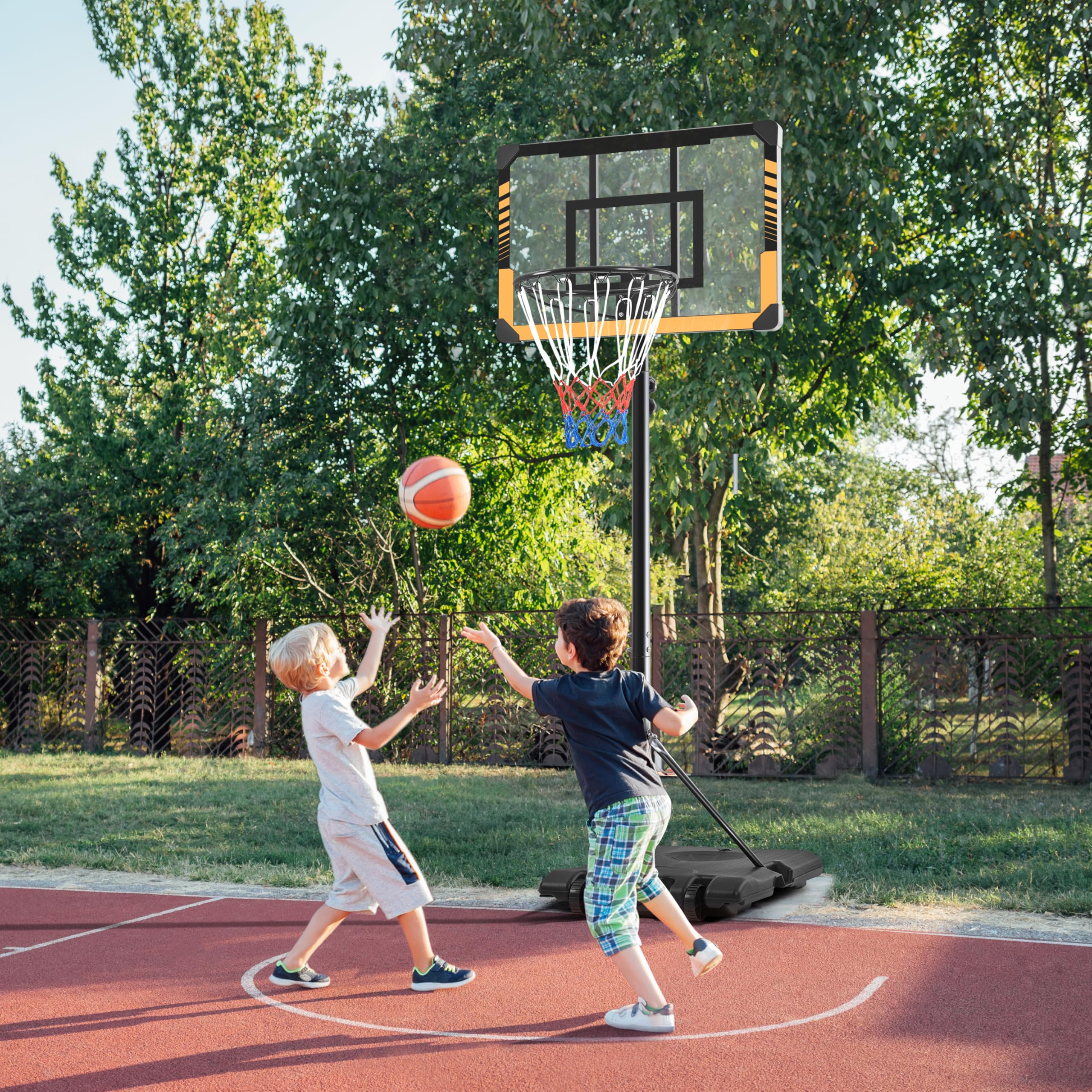 Yaheetech Basketballständer Basketballkorb höhenverstellbar mit Rollen Indoor Outdoor wasser- oder sandbefüllbar