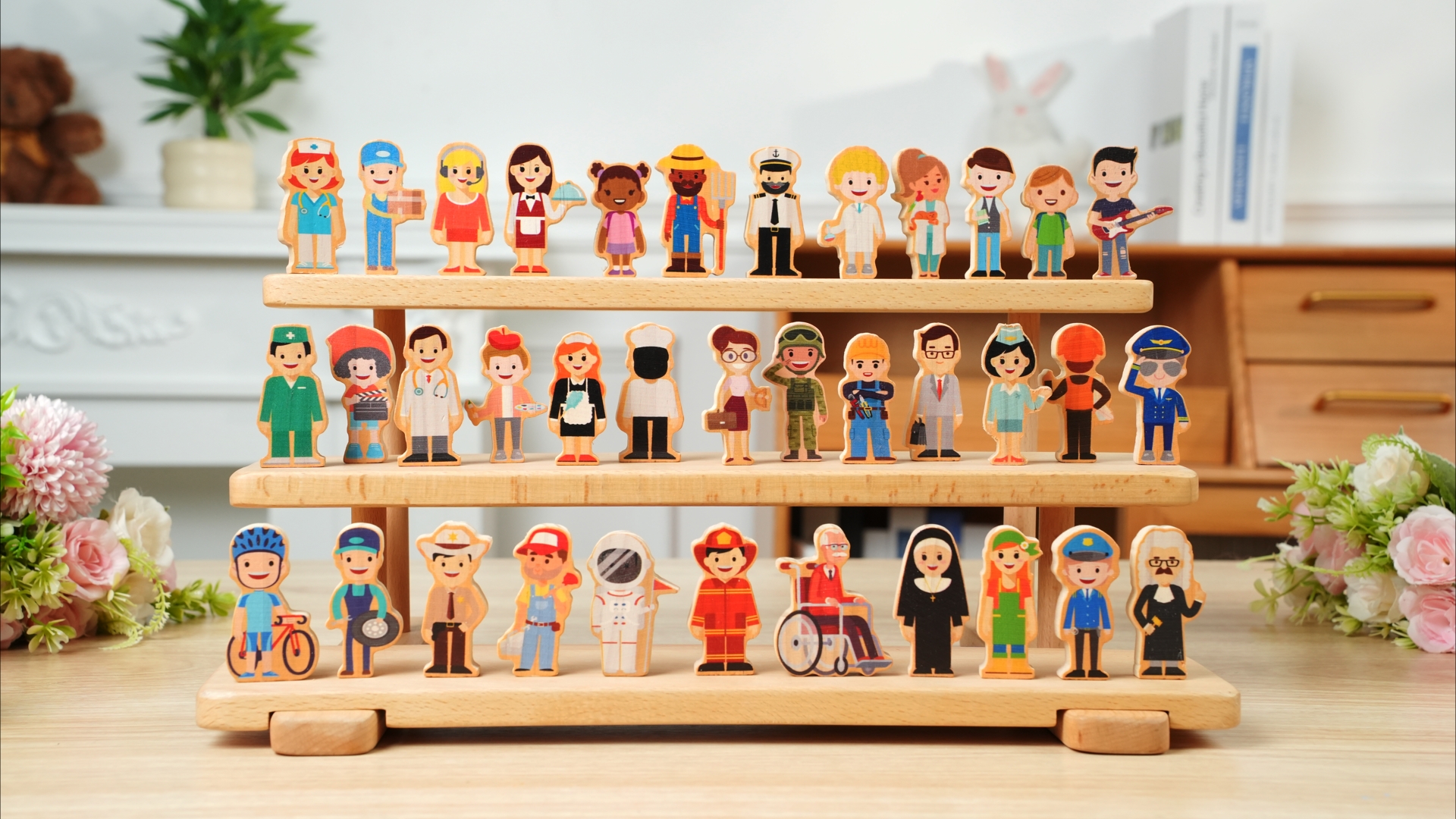 Amazon.com: Kathfly 36 Pcs Wooden Community Helpers Community
