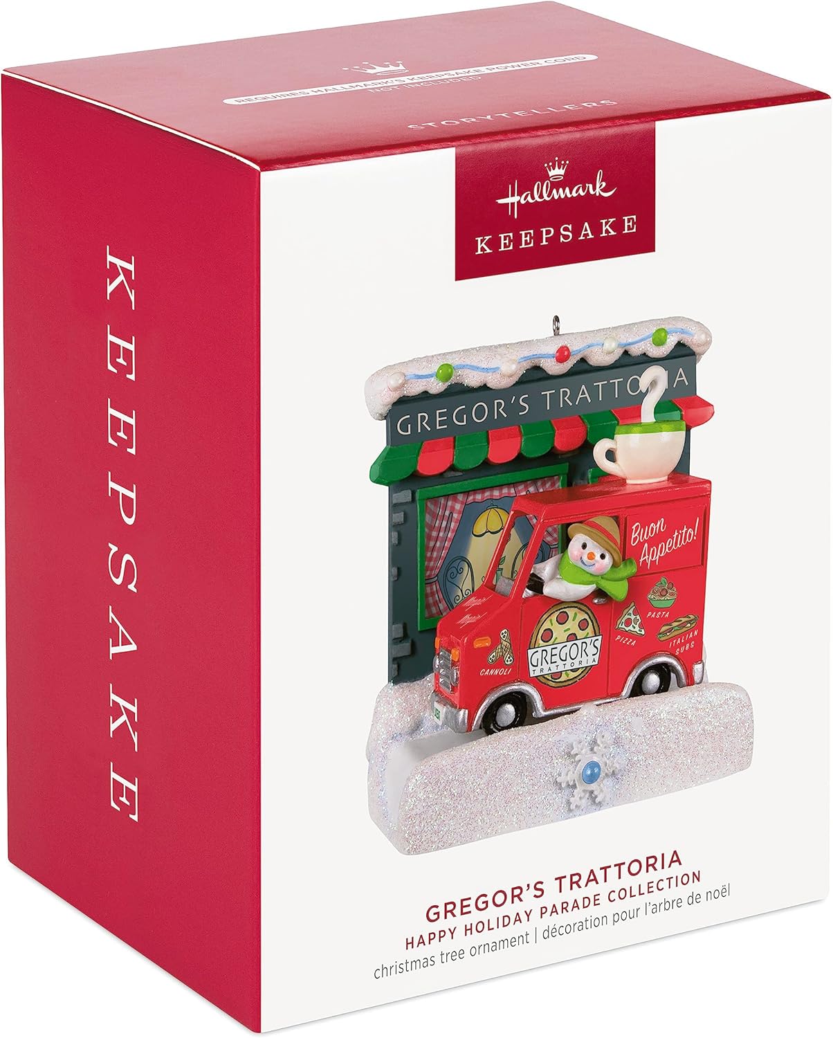 Hallmark Keepsake Christmas Ornament 2023, Happy Holiday Parade Collection Gregor's Trattoria Musical with Light, Gifts for Her - Image 3