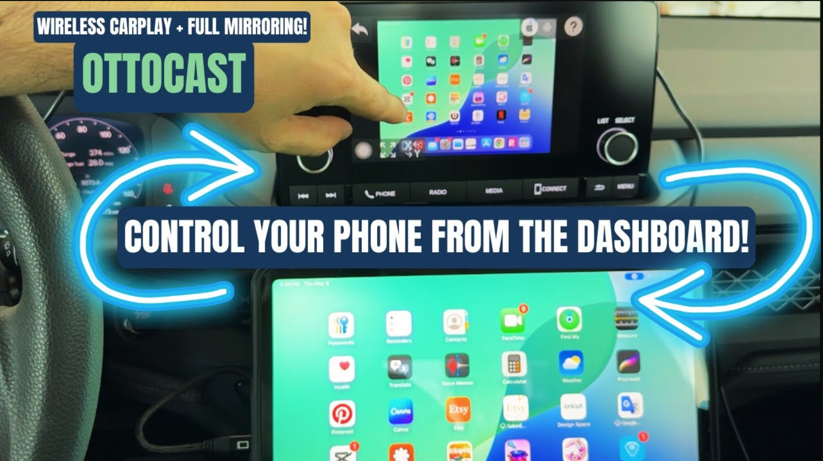 【美品・付属品完備】Ottocast MirrorTouch CarPlay Ottocast® Mirror Touch Wireless CarPlay Adapter