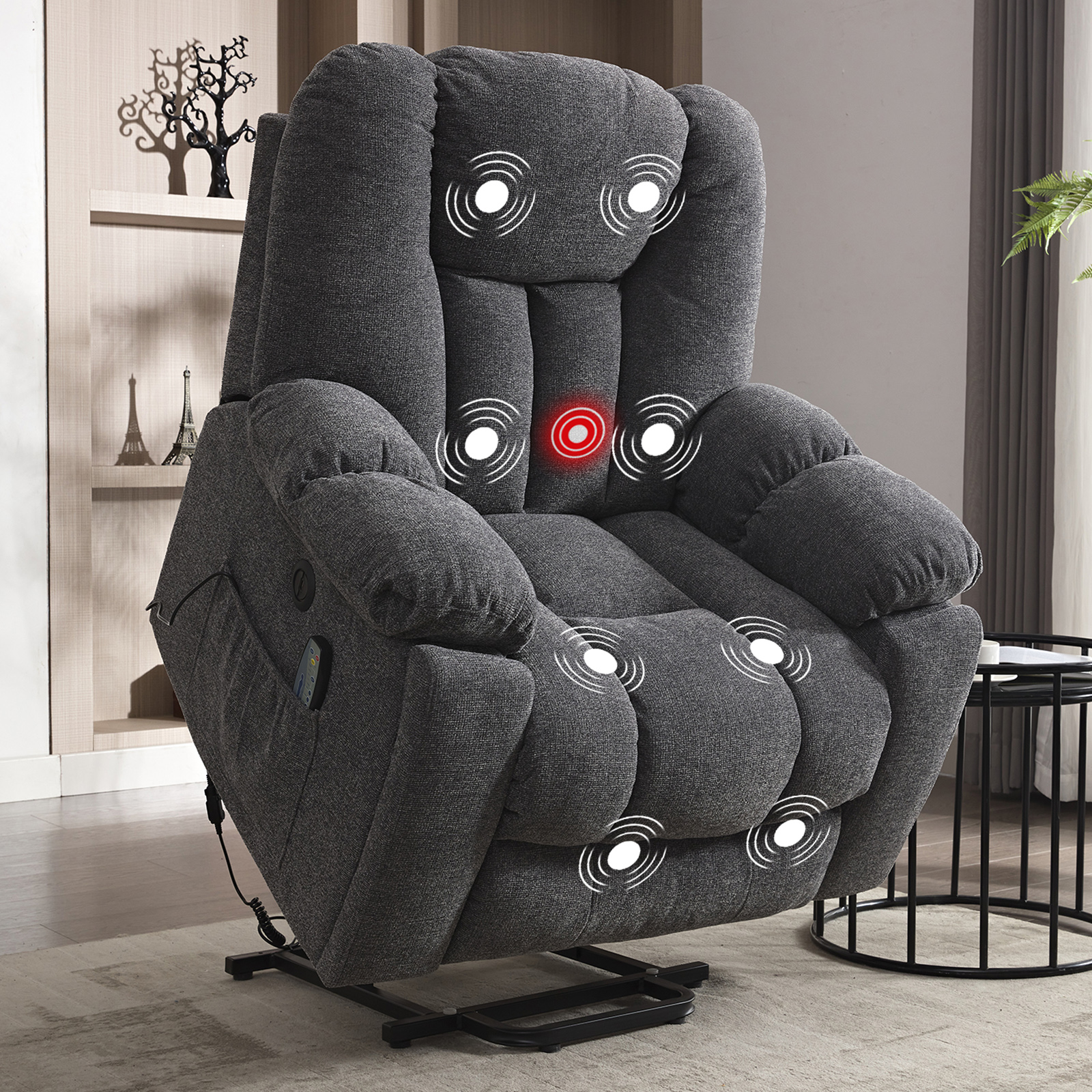 Amazon.com: CANMOV Power Lift Recliner Chair with Massage and Heat