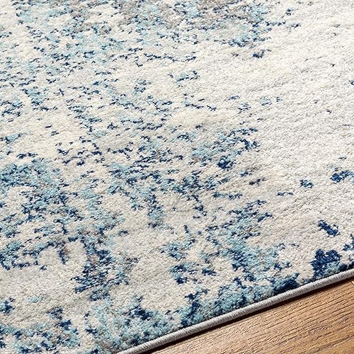 Vista 47 de Artistic Weavers Arti - Alfombra abstracta moderna de 5 pies, 3 pulgadas, Redonda, Aguamarina/coral Agua / coral