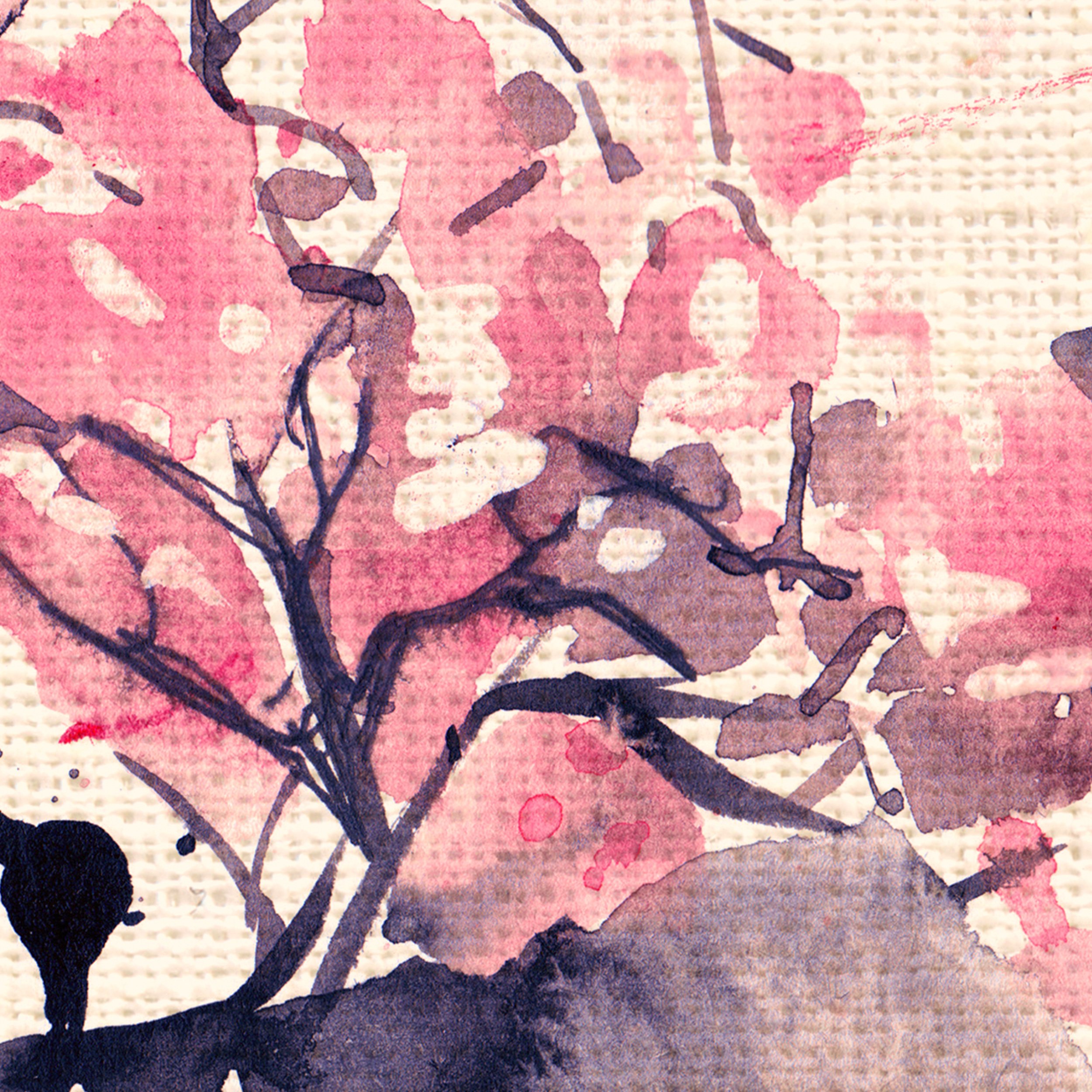 decomonkey 5 Panelli Paravento - 225 x 171cm Japan Flowers Divisorio Separè per la separazione degli ambienti la casa l'ufficio la spa