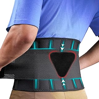FEATOL Back Brace for pain relief, Back Support Belt for Women & Men with Lumbar Support Pad, Relieve for Lower Back Pain,Sciatica, Scoliosis, Herniated Disc XXXL/3X-Large