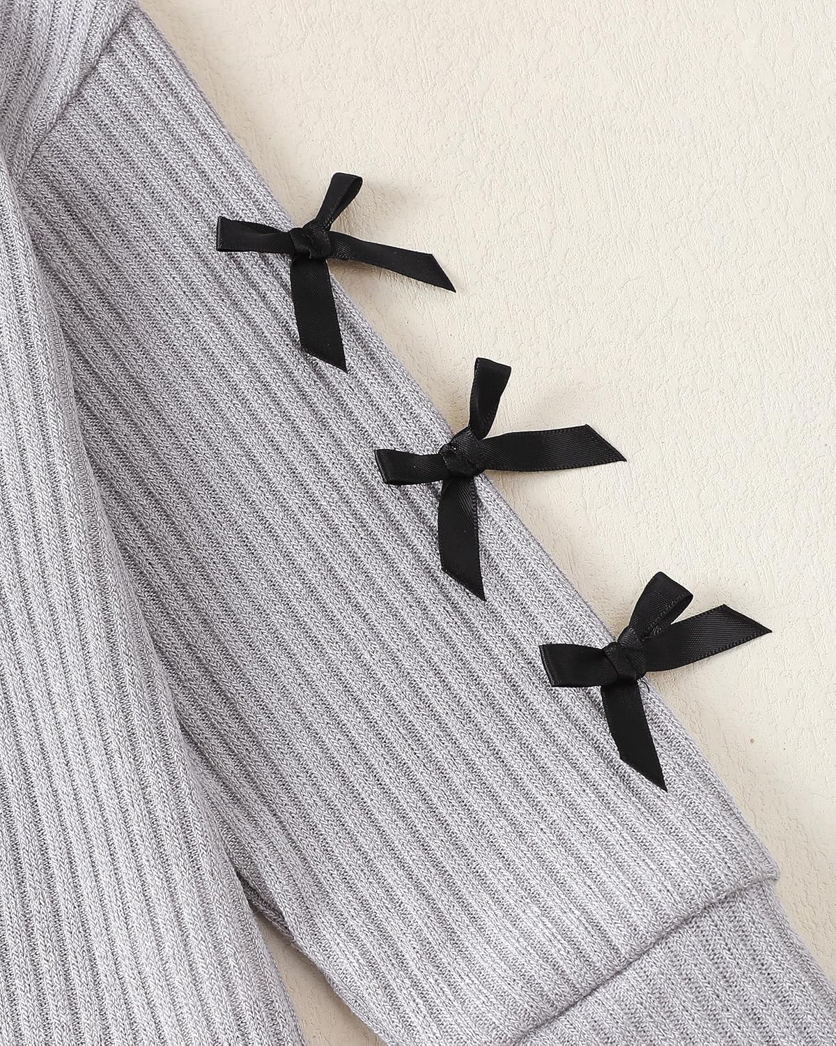 Toddler Girl Clothes Kids Outfits Long Sleeve Ribbed Sweatshirt Bell Bottom Pants Set Fall Winter Clothing for Girls - Image 6