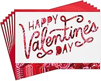 Vista 1 de Hallmark - Paquete de tarjetas para el día de San Valentín, 6 tarjetas de San Valentín con sobres, rosas Letras de rosas