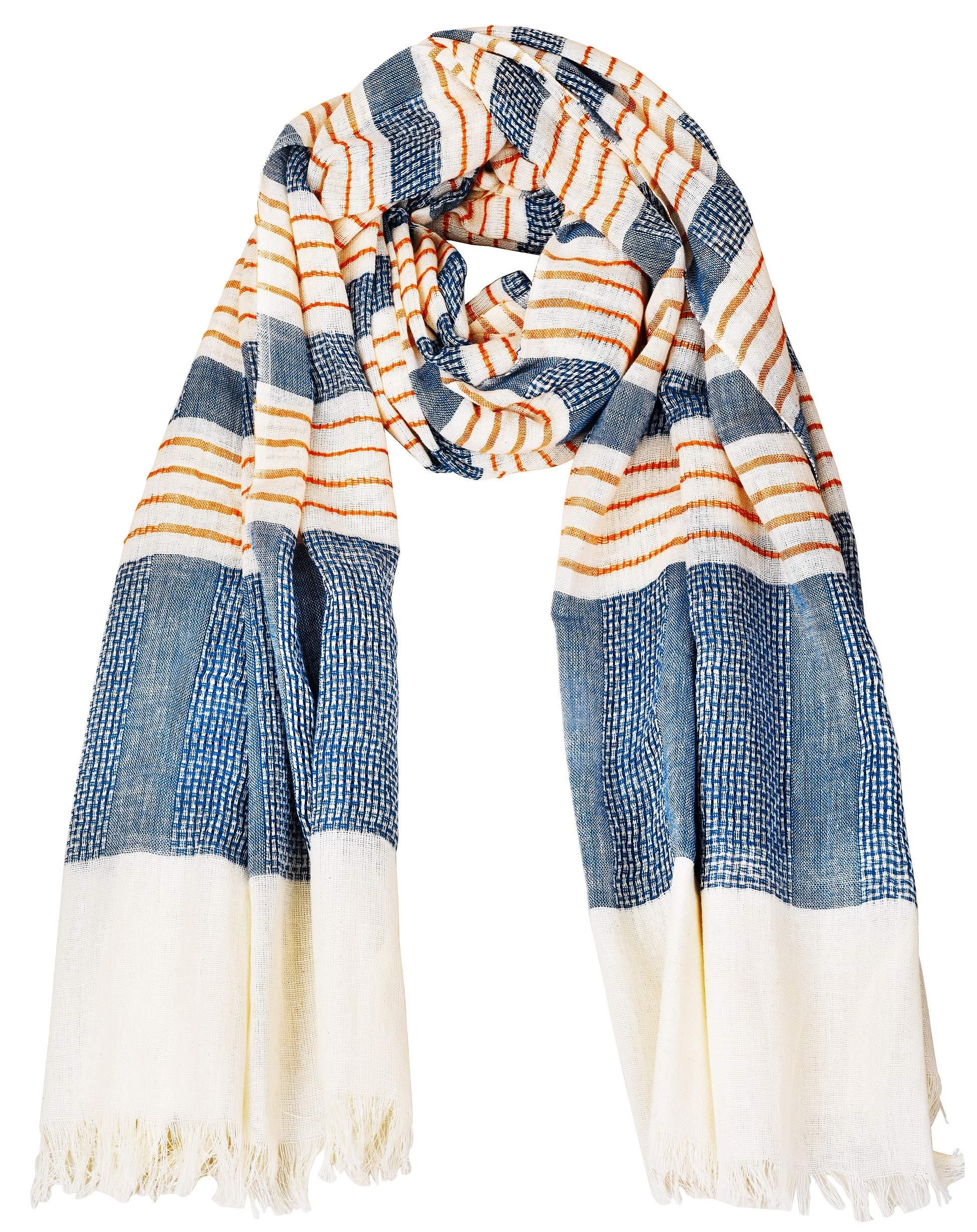 Men Women Boys Unisex Light Shade Cotton Scarf Stole Muffler-image-37
