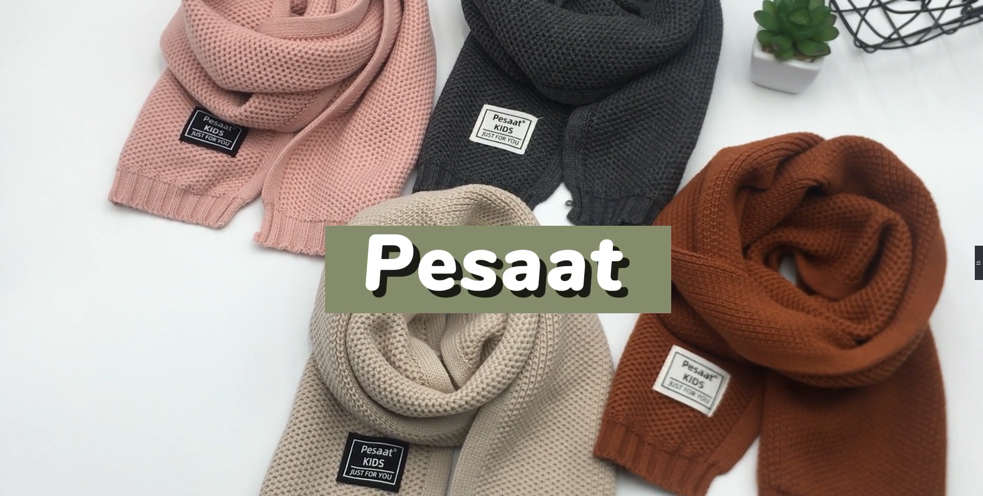 Buy PESAAT Knitted Kids Winter Scarf Warm Toddler Boys Scarves Cotton Girl Neck Warmers 3-15 Years, Light Purple, One Size At - View #12