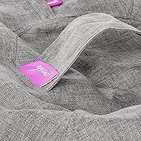 Vista 205 de Posh Creations - Puff para niños, adolescentes y adultos, incluye funda extraíble y lavable a máquina, tamaño grande de 38 pulgadas, lona con diseño