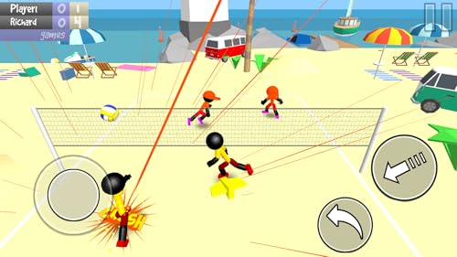 Stickman Beach Volleyball