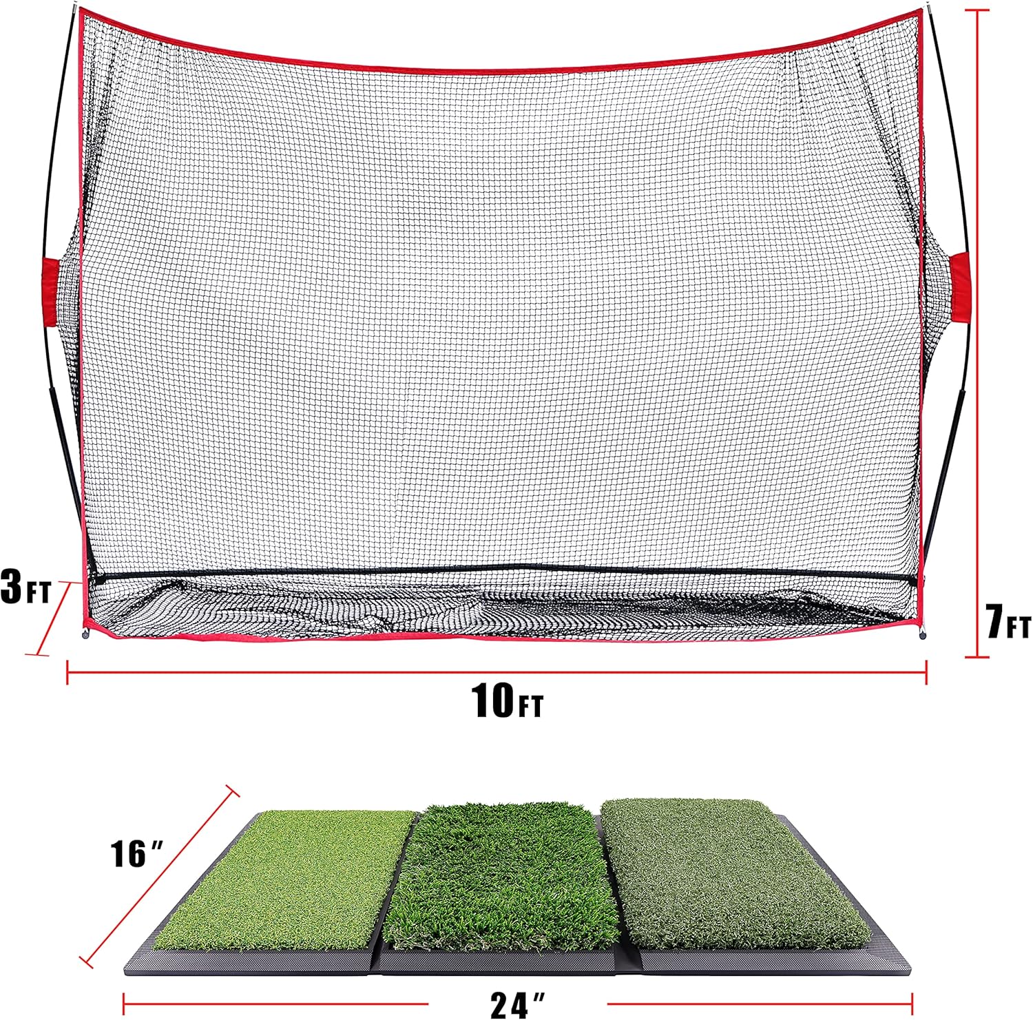Buy Champkey 10' x 7' Golf Hitting Net with 16 x 25 Huge Golf Hitting