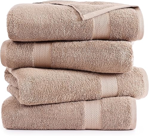 Miniatura 2 de LANE LINEN Toallas de baño extragrandes 100% algodón, juego de 4 toallas de baño, toallas grandes de la colección de hotel para baño, toallas de