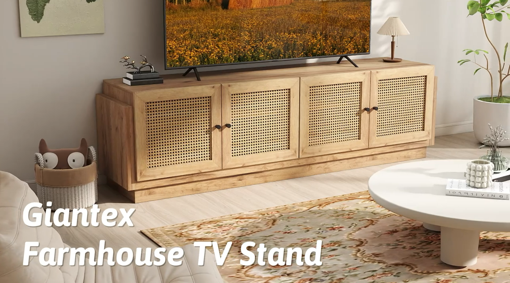 Amazon.com: Giantex Farmhouse TV Stand for TVs up to 75