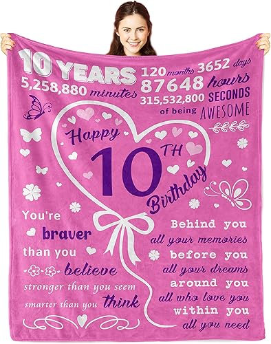 Nicetous Regalos de cumpleaños para niñas de 10 años, decoraciones de cumpleaños número 10 para niñas, los mejores regalos de cumpleaños para niñas